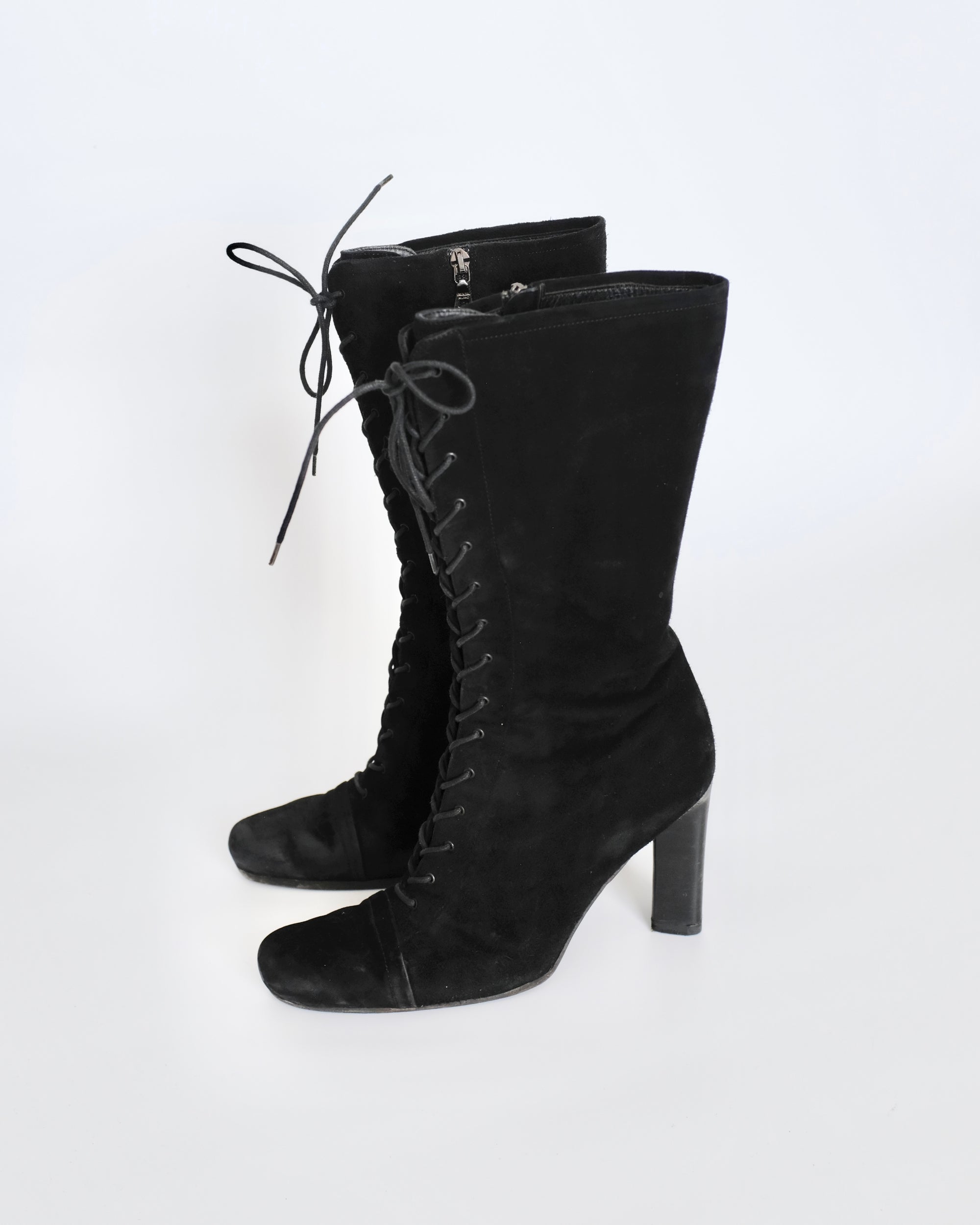Prada Suede Victorian Boots (37)
