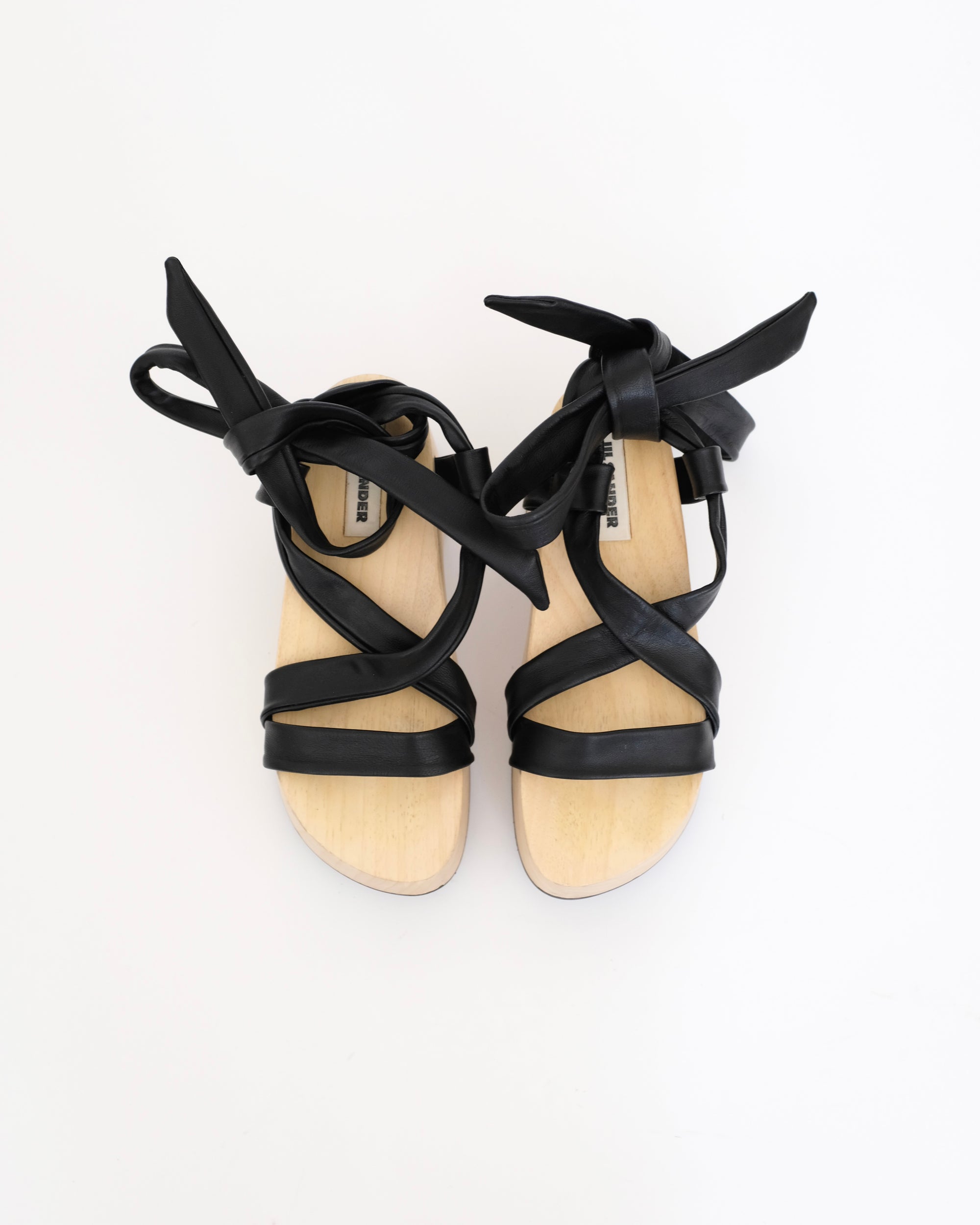 Jil Sander Wood Platform Sandals (36.5)