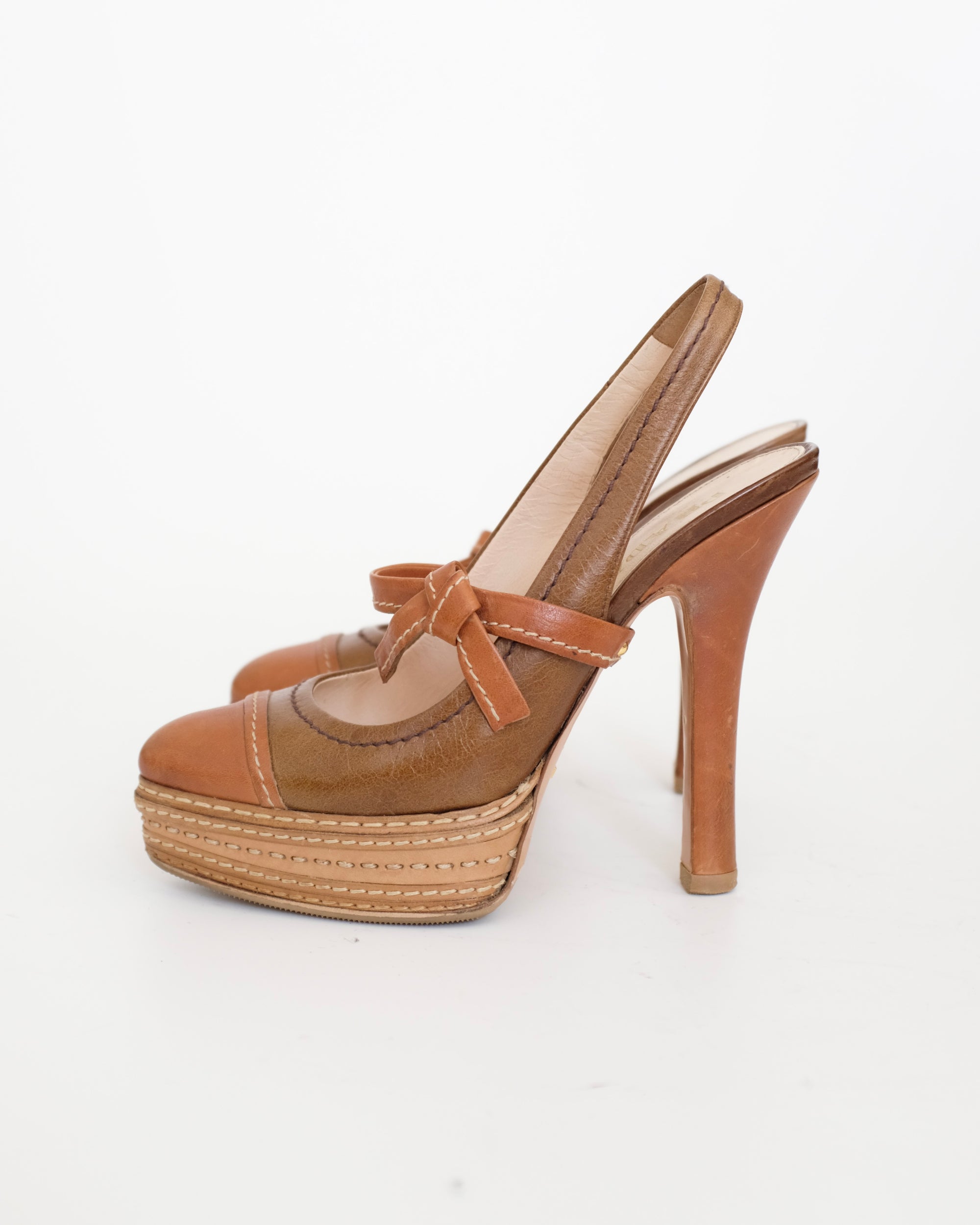 Prada SS2009 Bow Platform Heels (35.5)