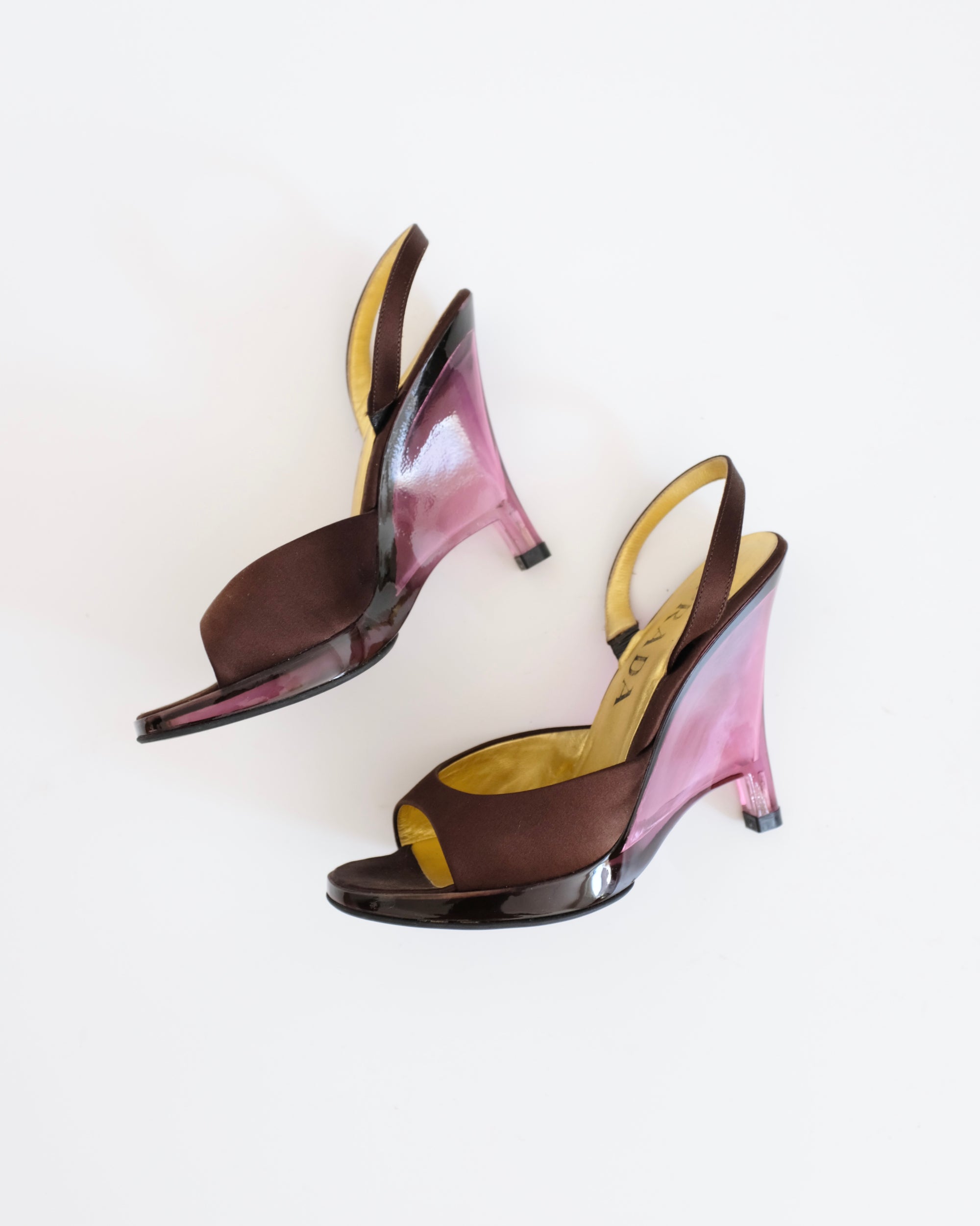 Prada SS1998 Lucite Wedges (36.5)