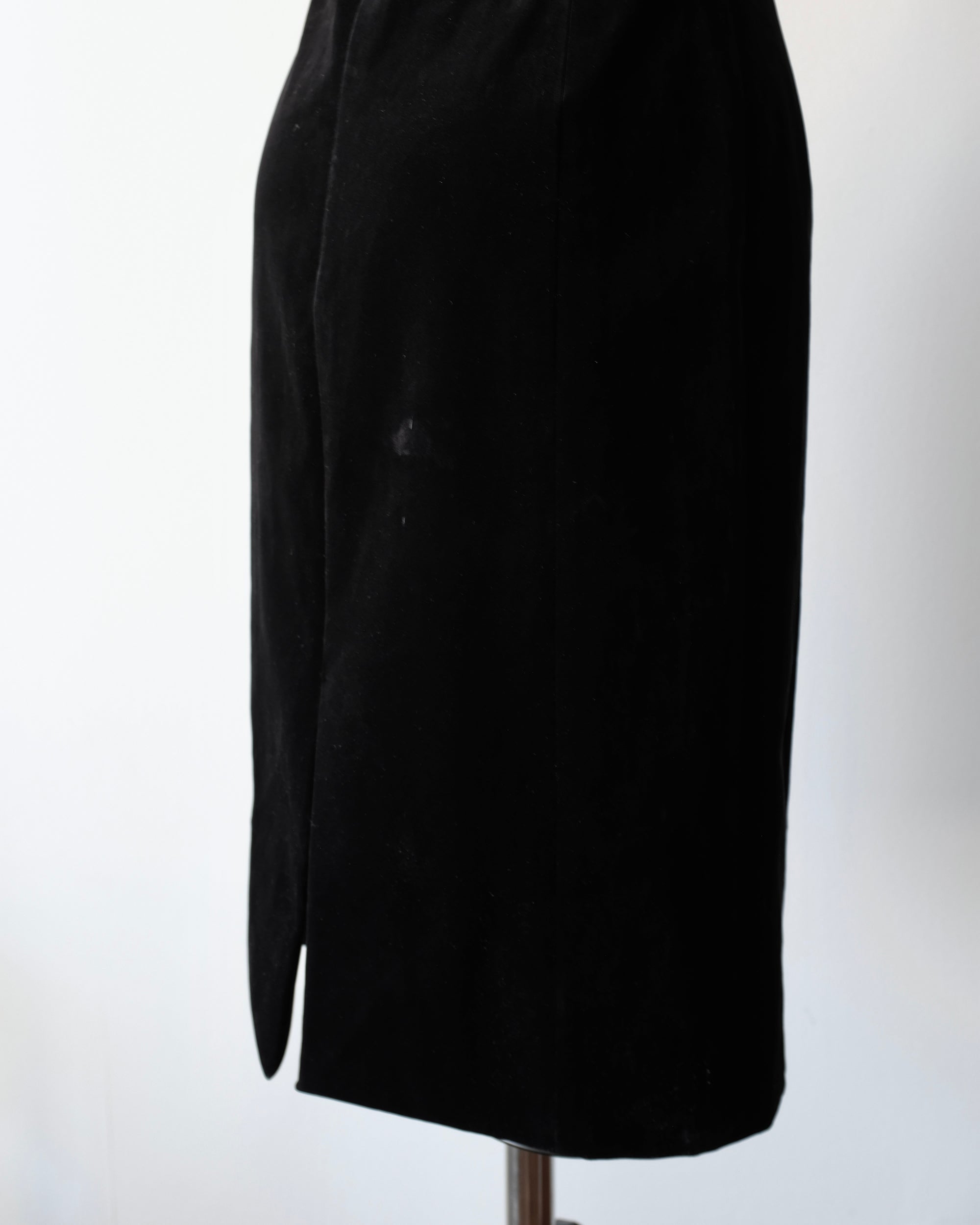 Ferragamo FW2023 Velvet Dress with Gold Chains (XS)