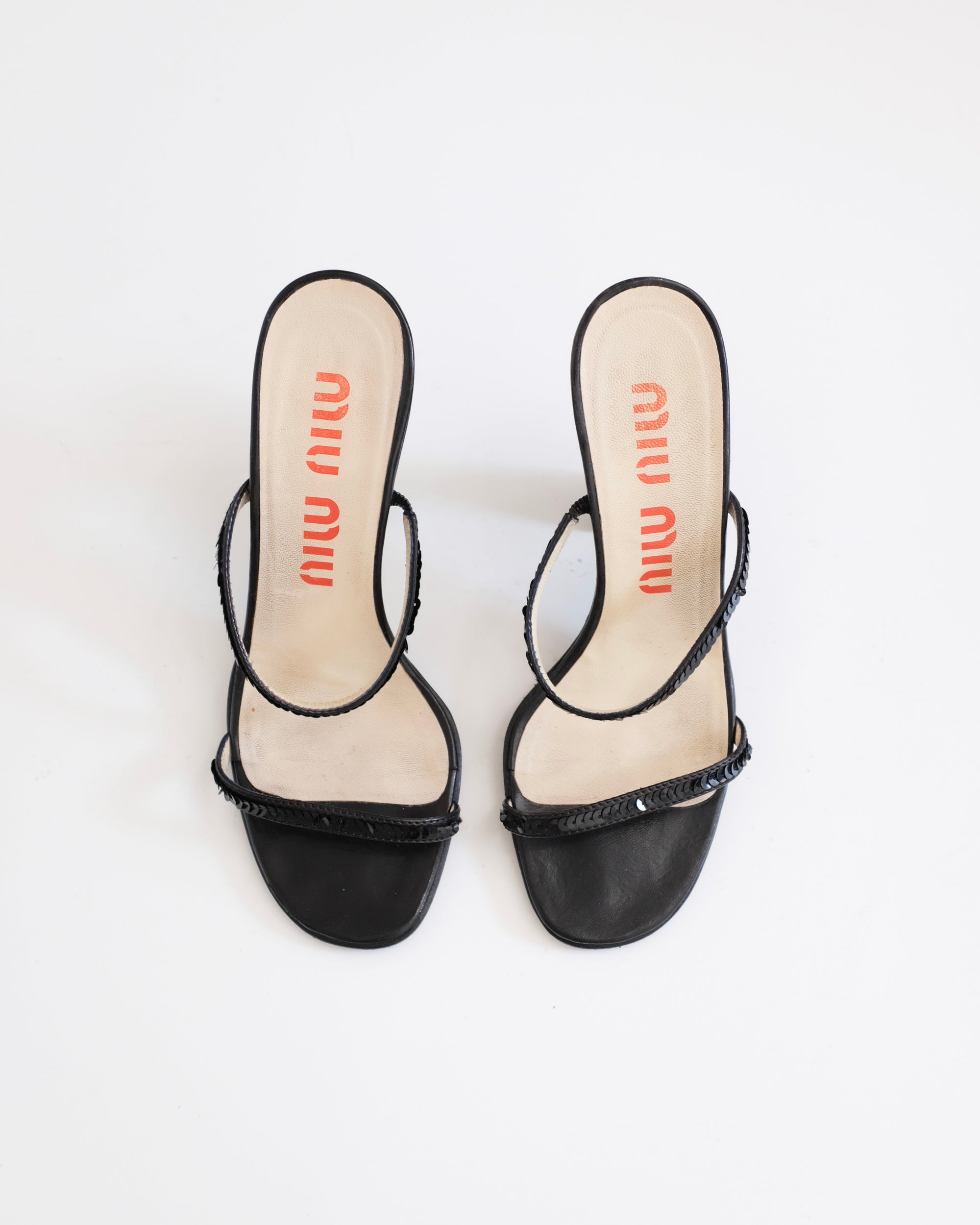 Miu Miu SS1998 Sequin Strap Sandals (36)