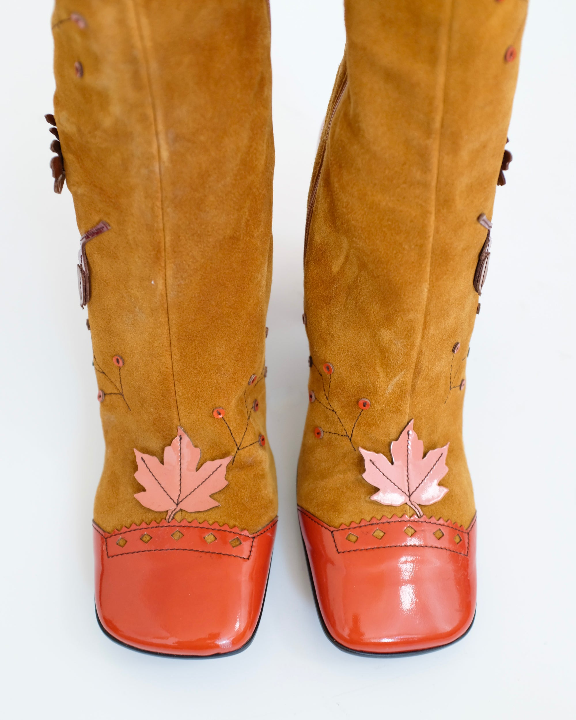 Prada FW1999 Acorn, Leaf, and Bug Boots (38.5)