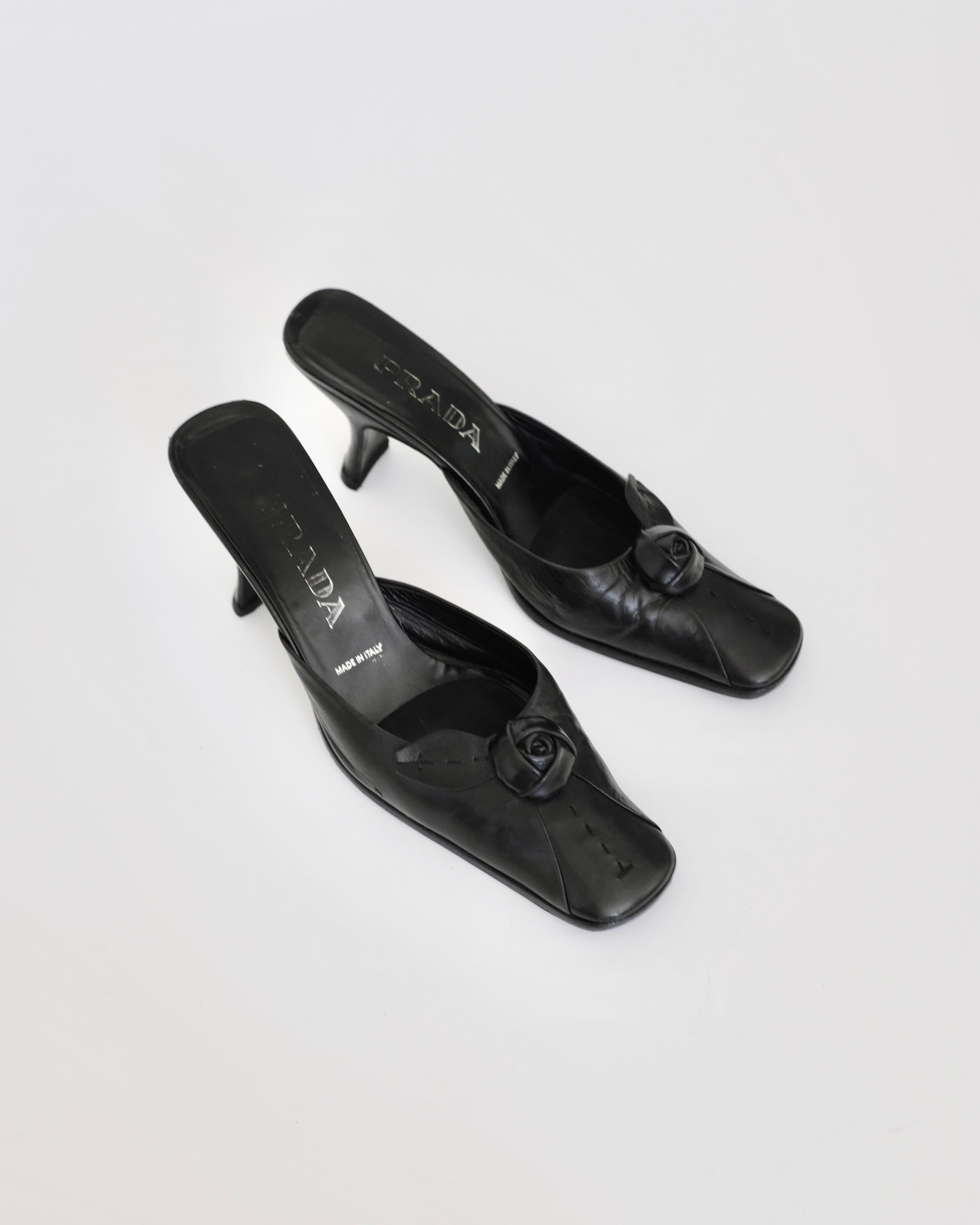 Prada FW2003 Rosette Mules (38.5)