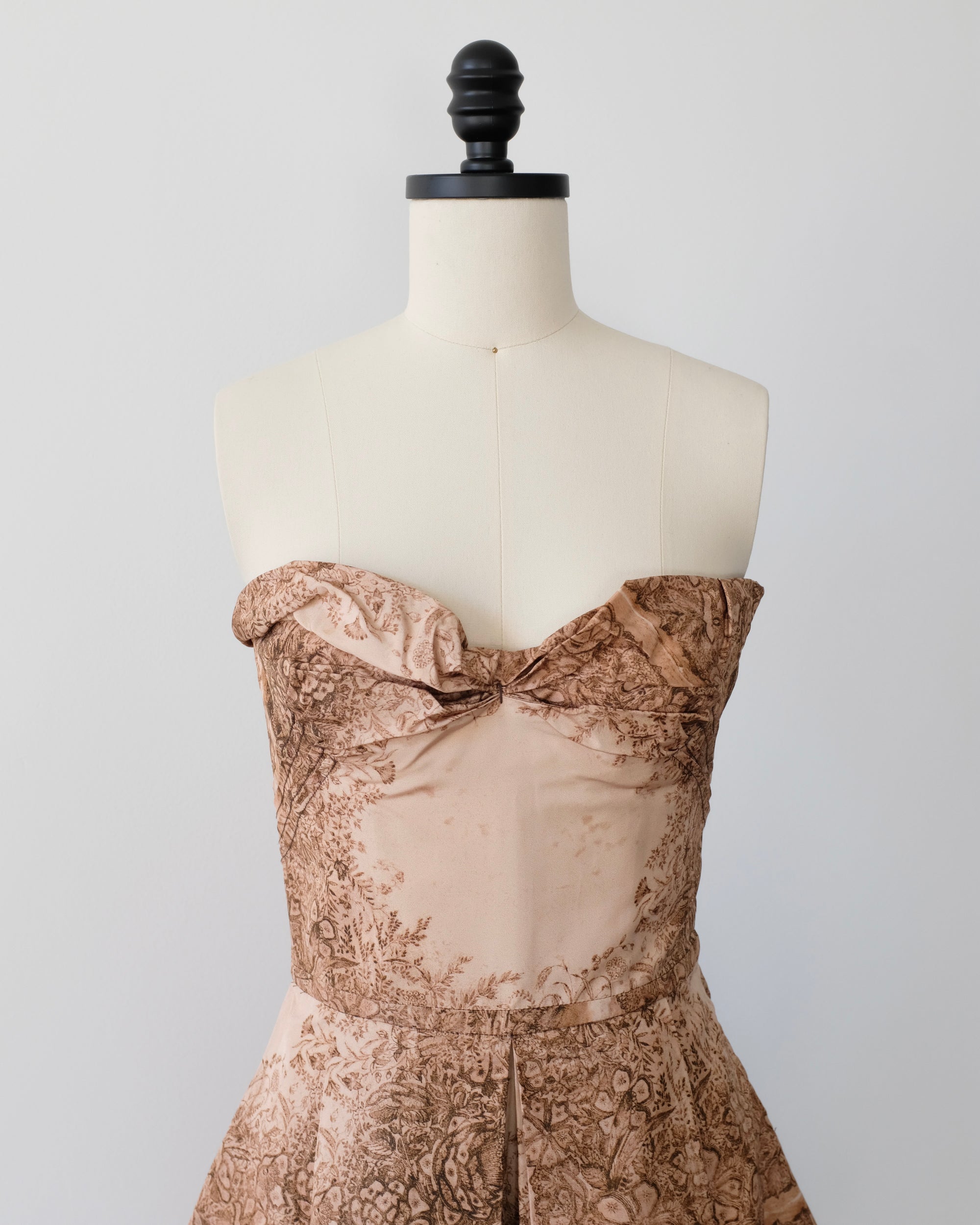 Miu Miu Resort 2008 Strapless Floral Mini Dress (XS)