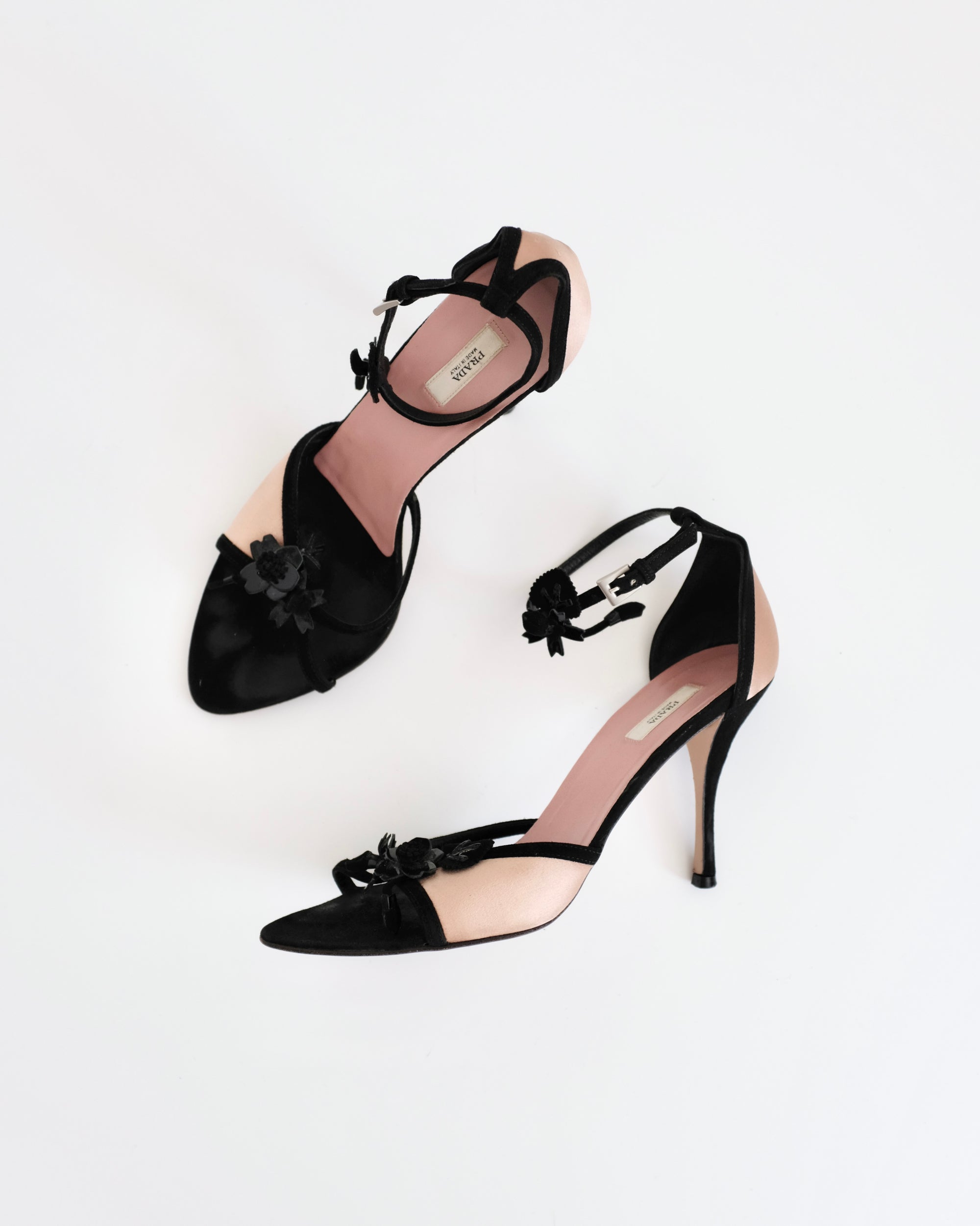 Prada 2002 Pink Satin Sandals (37)