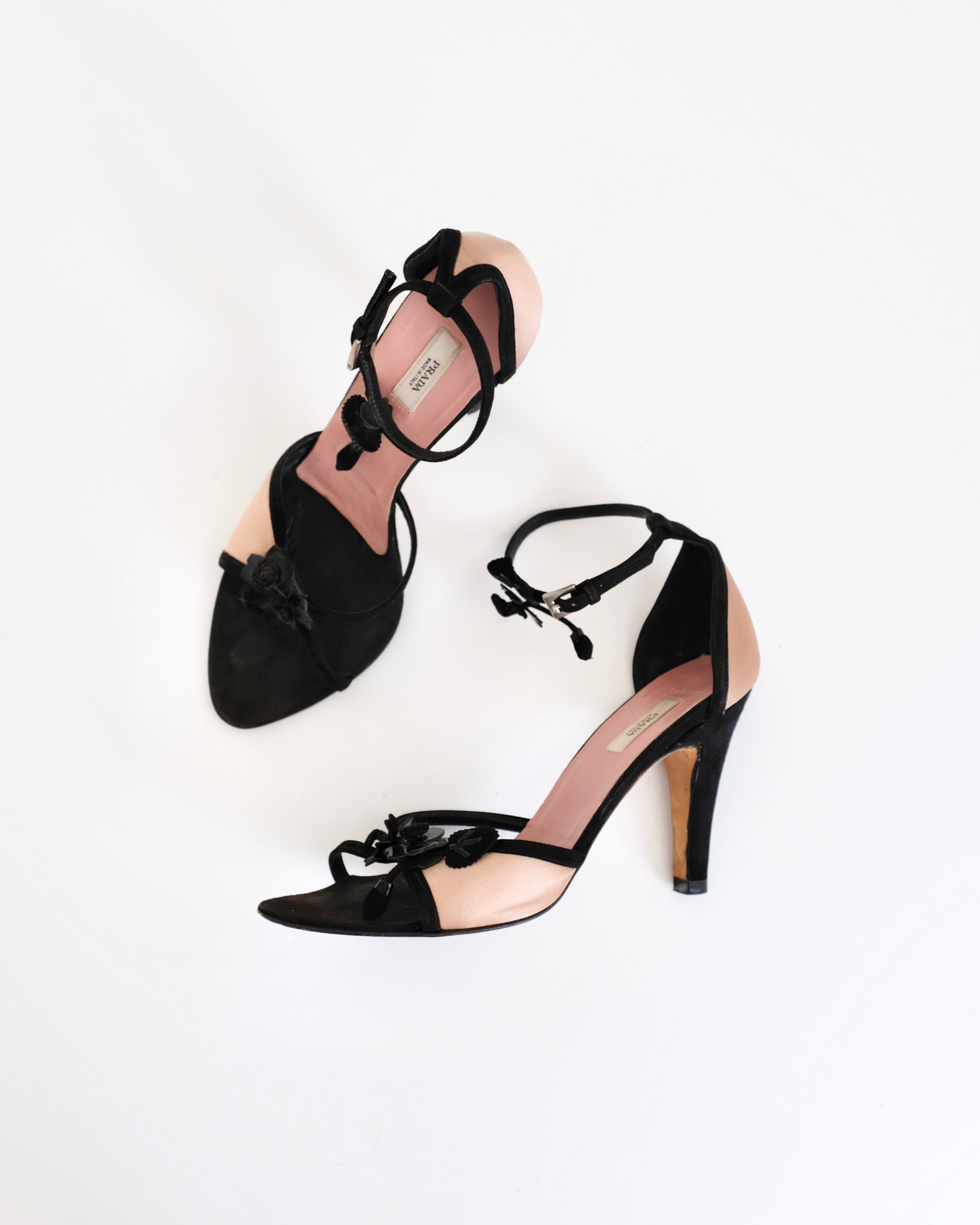 Prada 2002 Pink Satin Sandals (36)