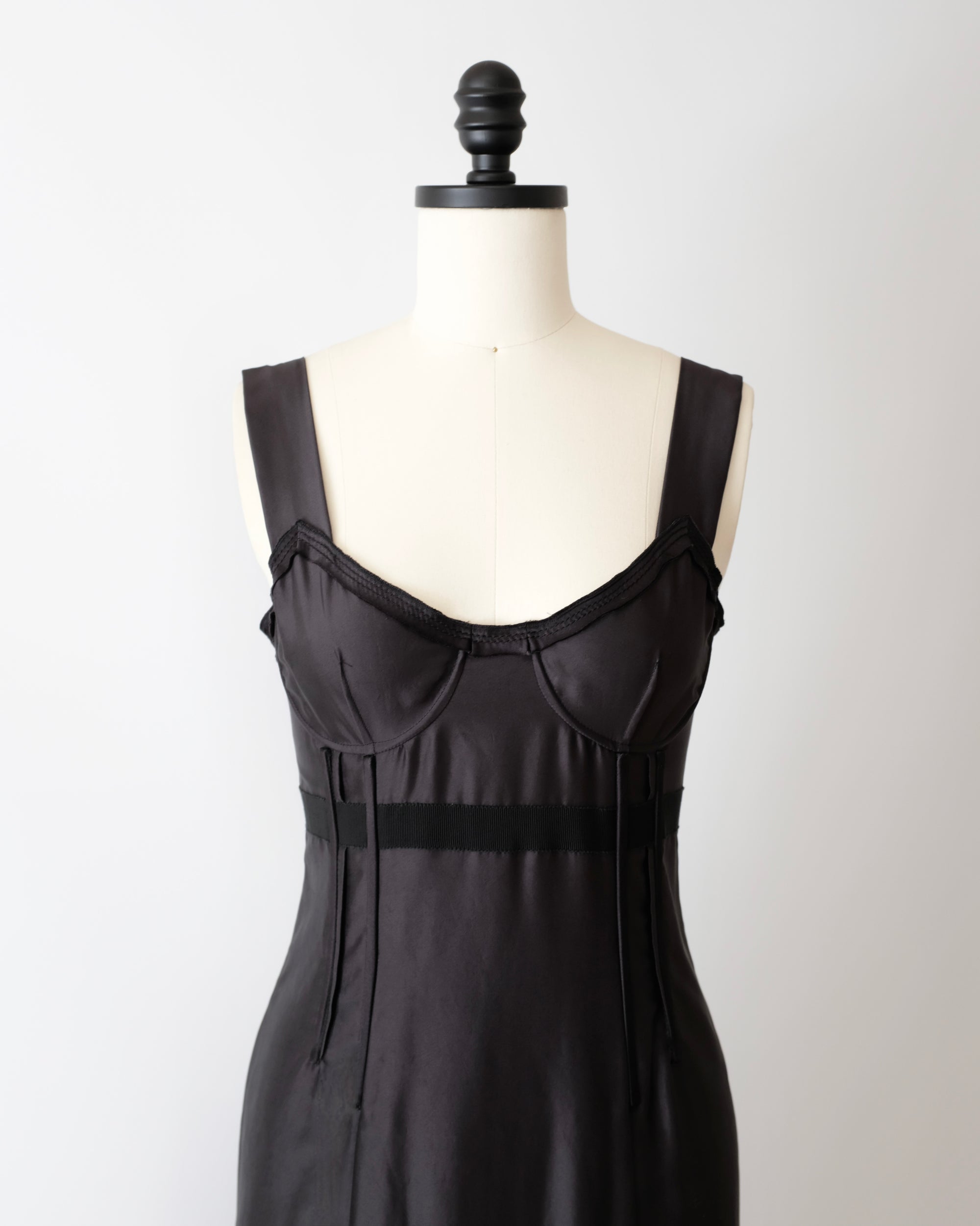 Prada Black Silk Corset Dress (XS)