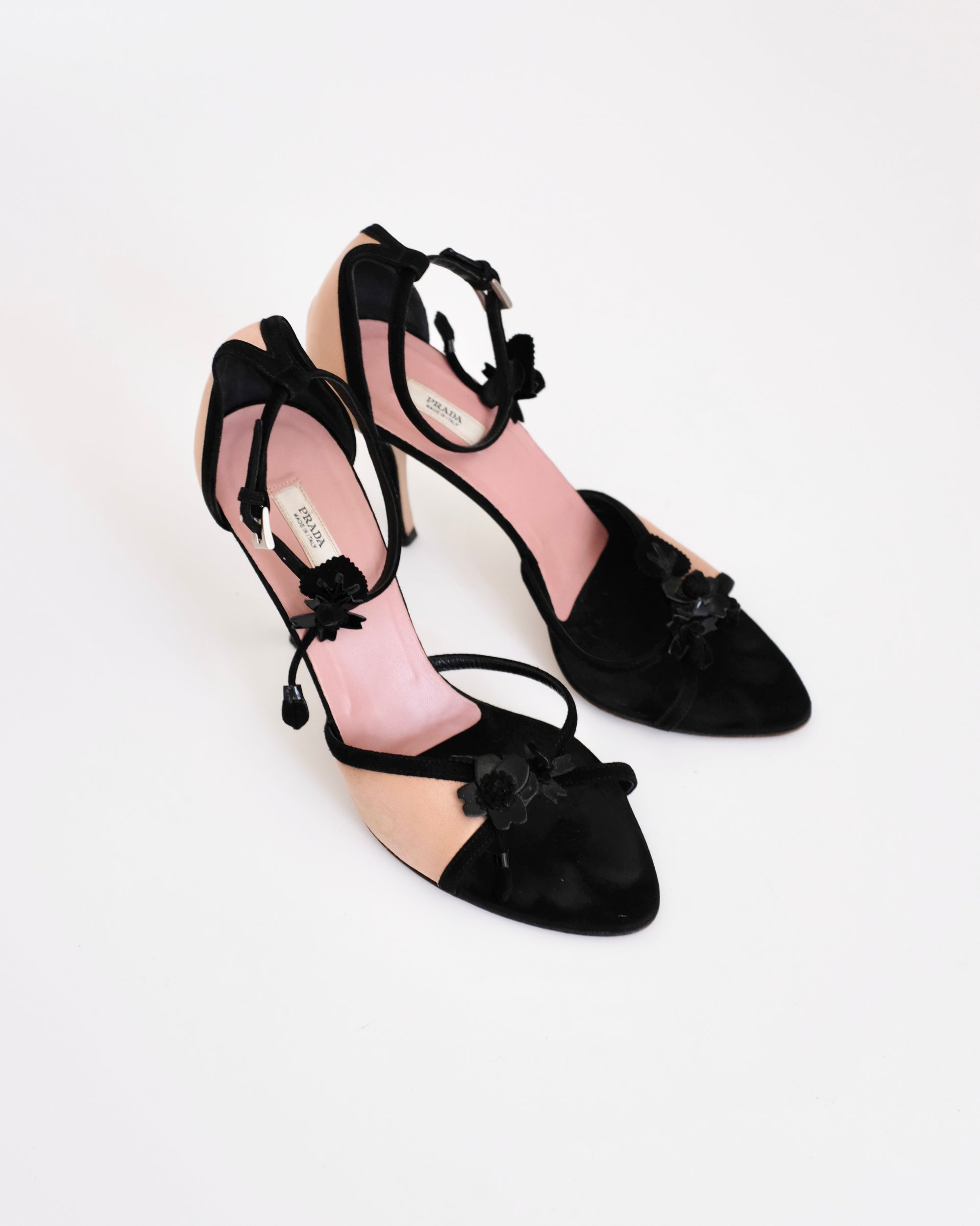 Prada 2002 Pink Satin Sandals (37)