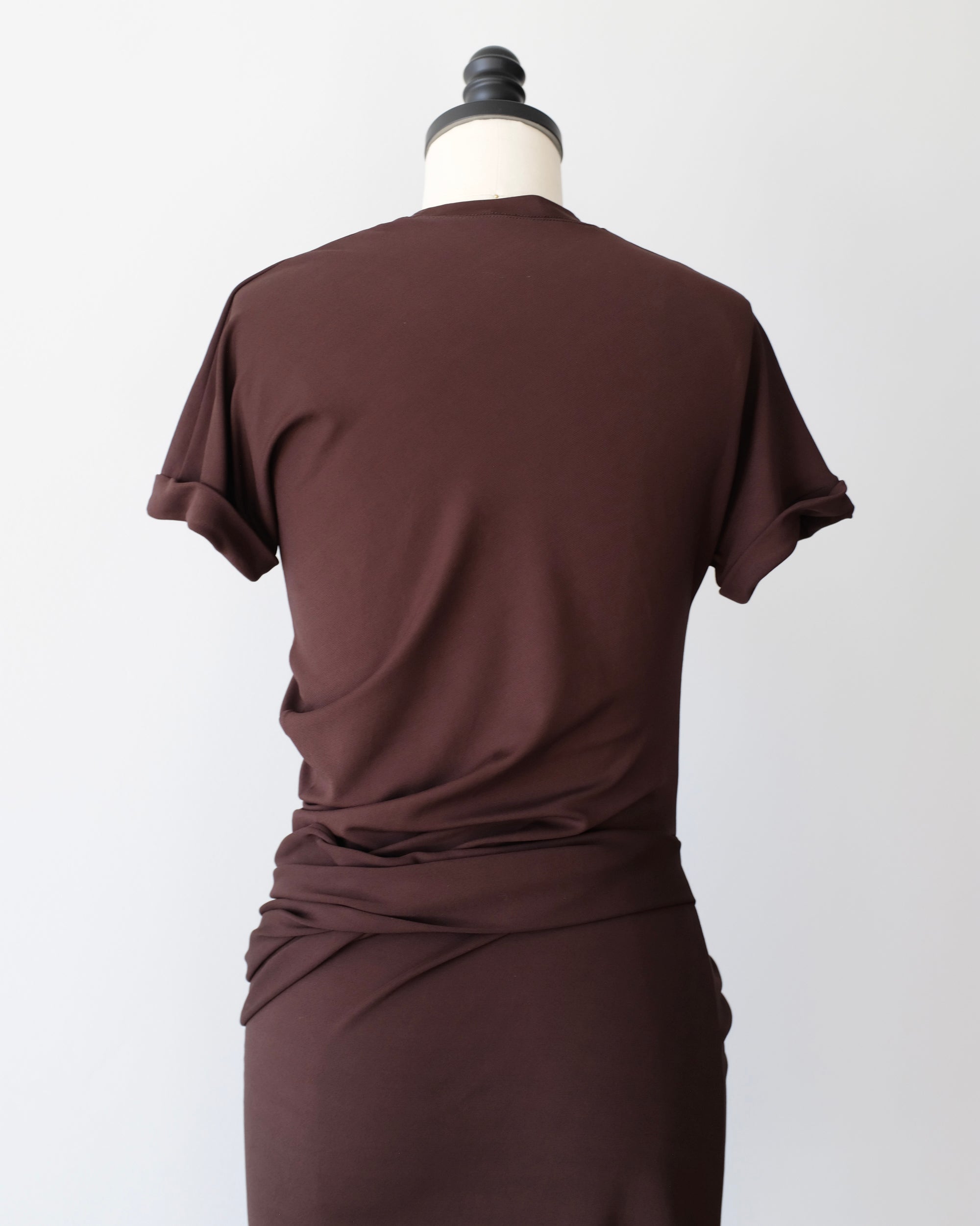 Ferragamo Draped Jersey Dress with Gold Hardware (S)