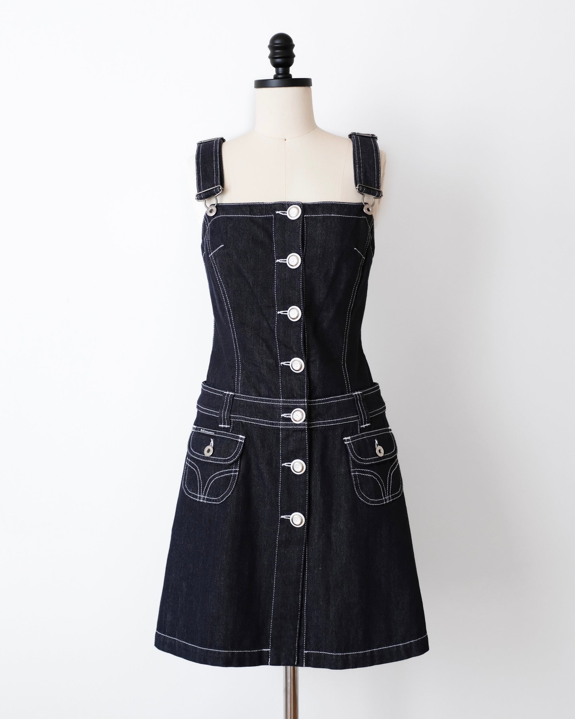 Dolce & Gabbana Denim Overall Mini Dress (XS)