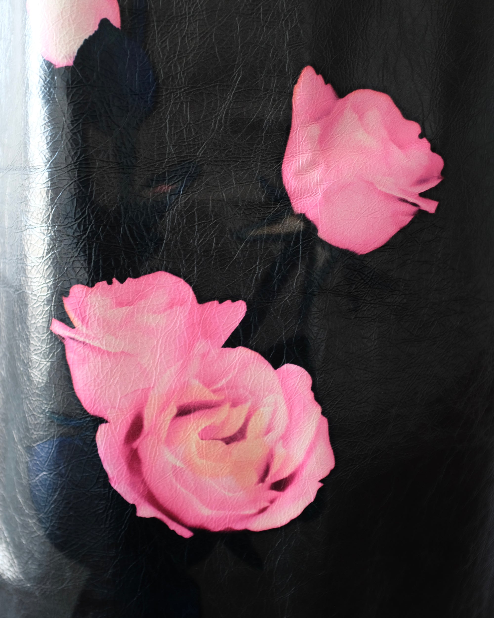 Prada FW2019 Leather Rose Midi Skirt (XS)