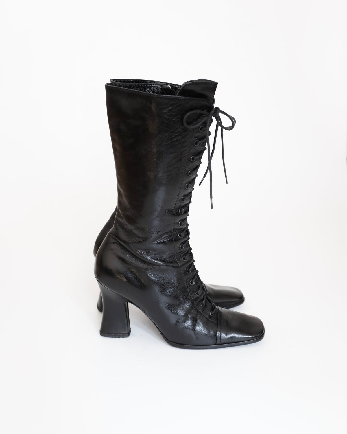 Prada FW2001 Black Victorian Boots (37.5)