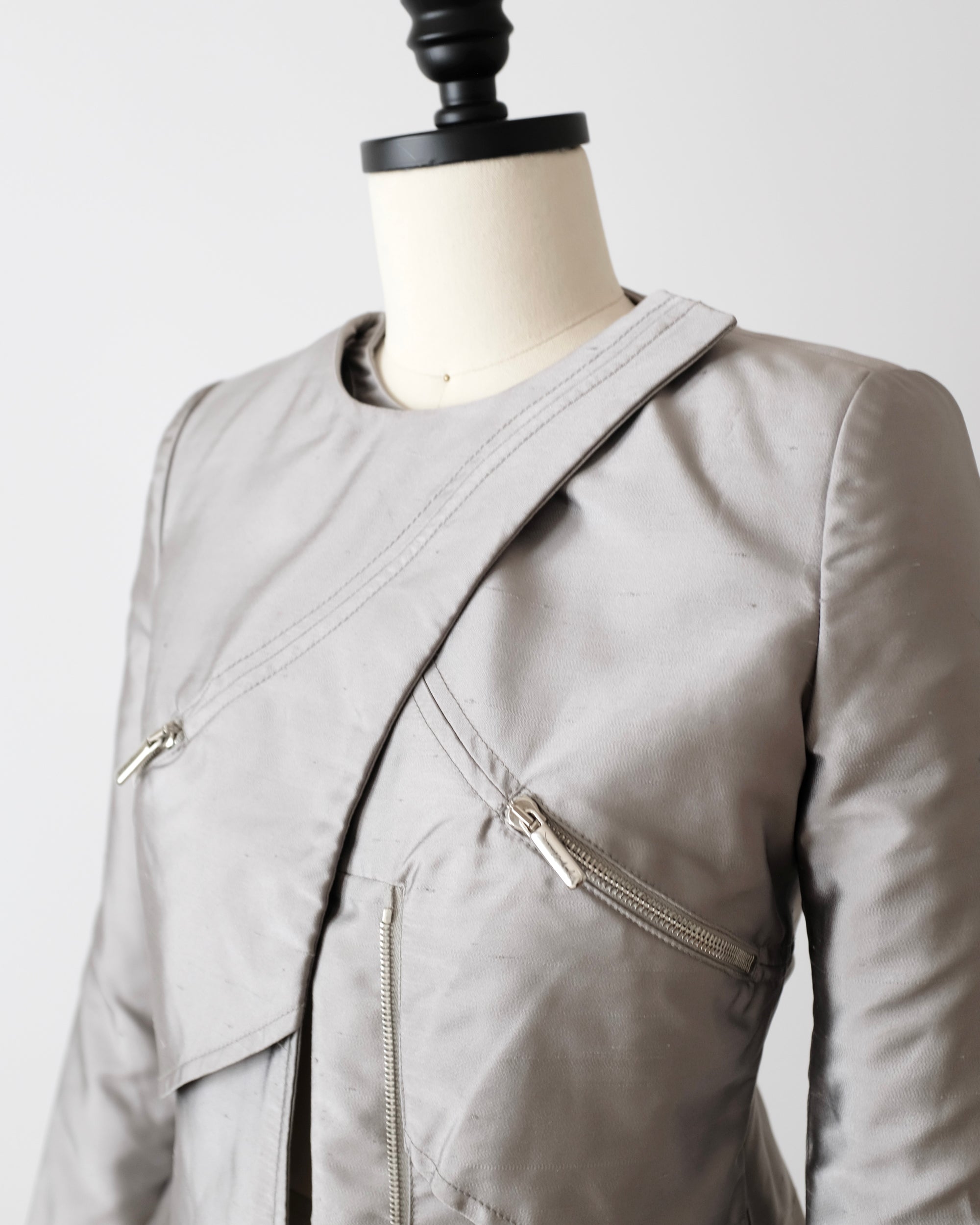 Giorgio Armani Silver Silk Jacket (XS)