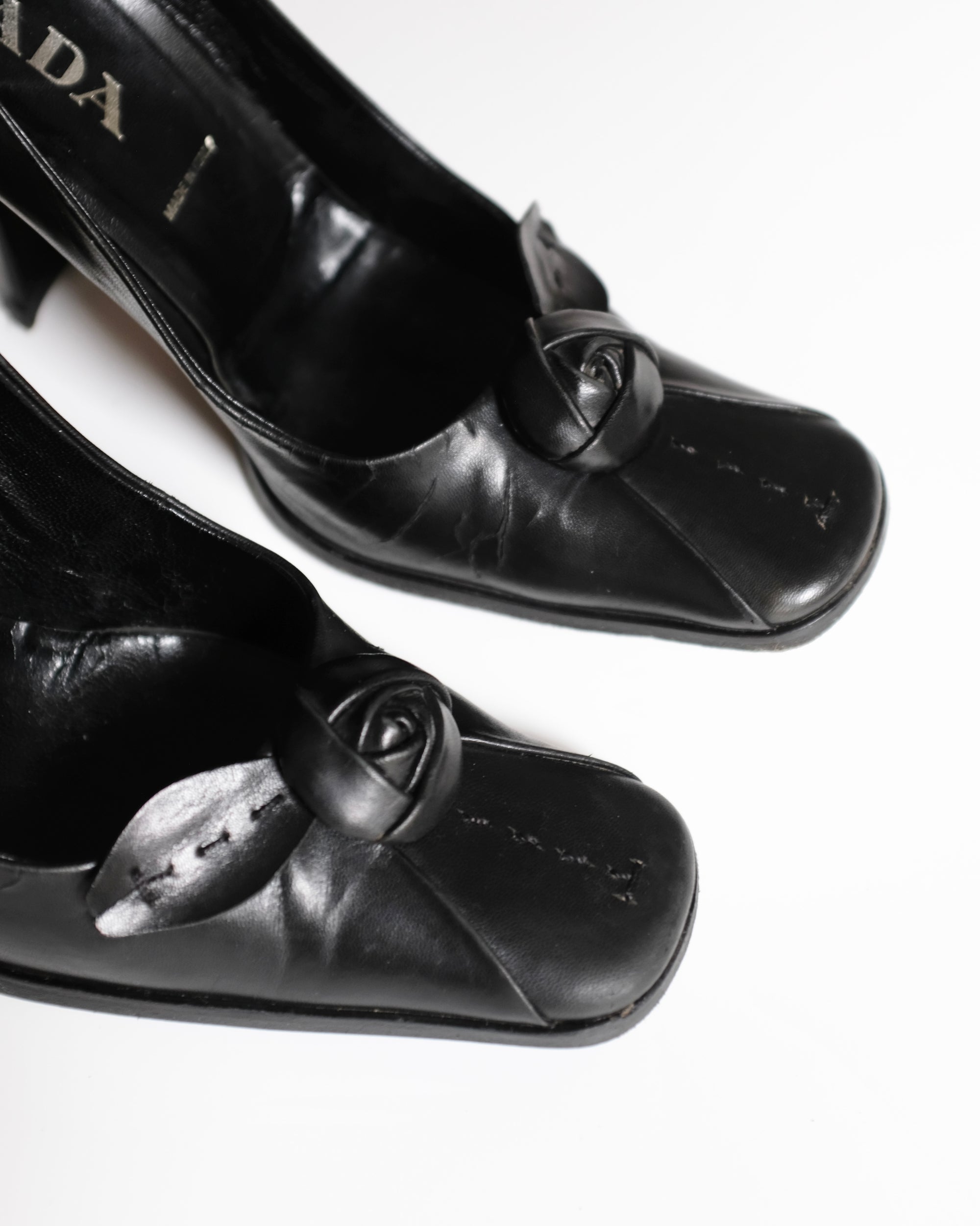 Prada FW2003 Rosette Heels (37.5)