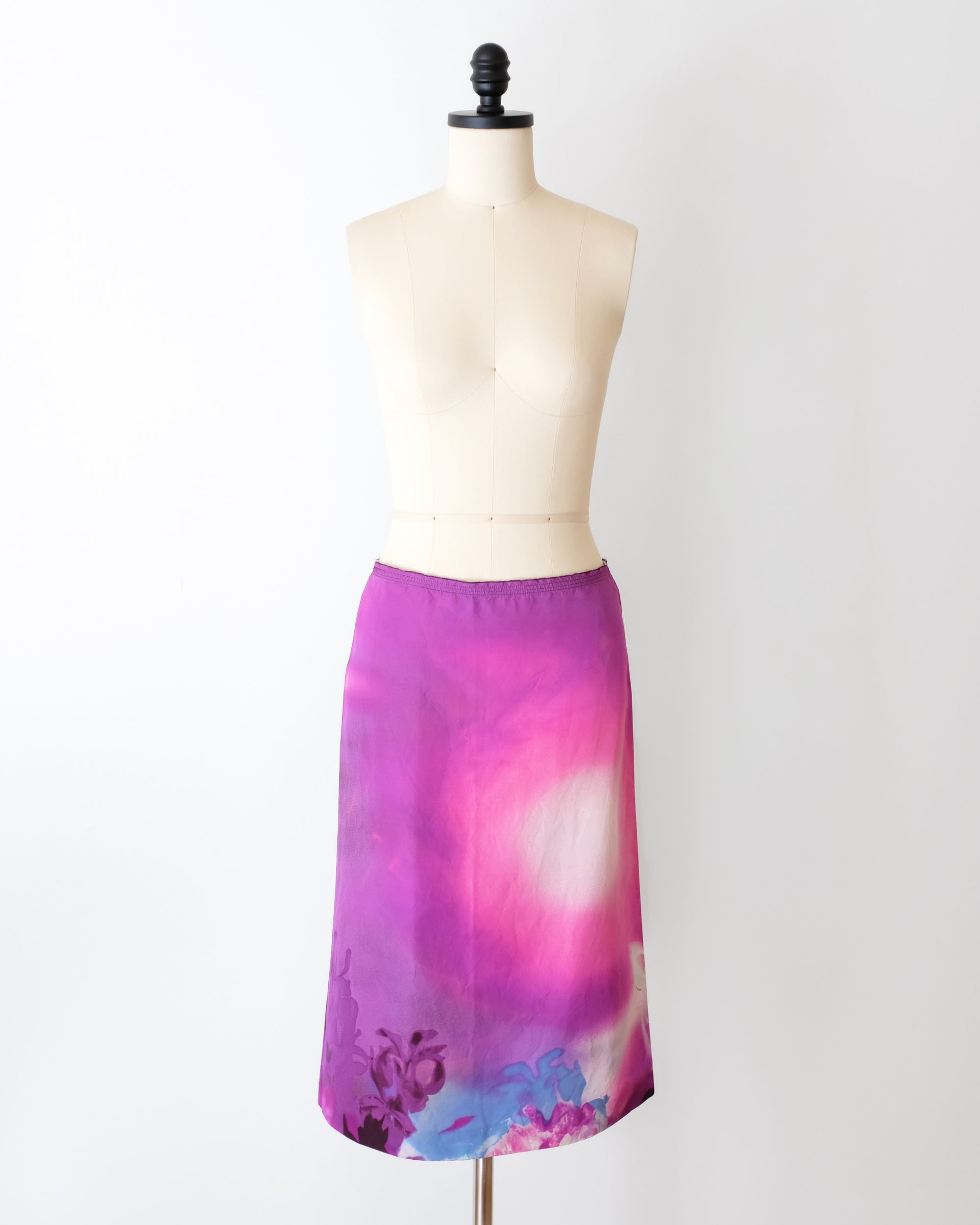 Prada FW2004 Sunset Print Midi Skirt (XS)