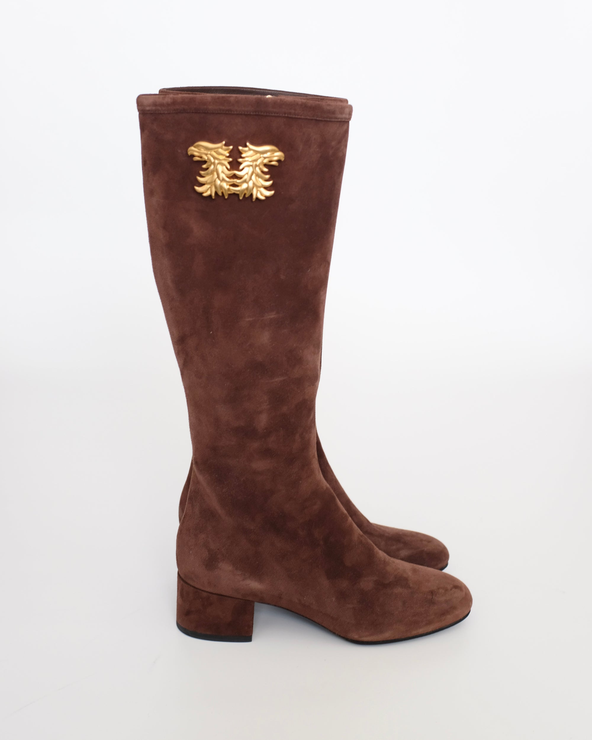 Valentino Suede Riding Boots (38)