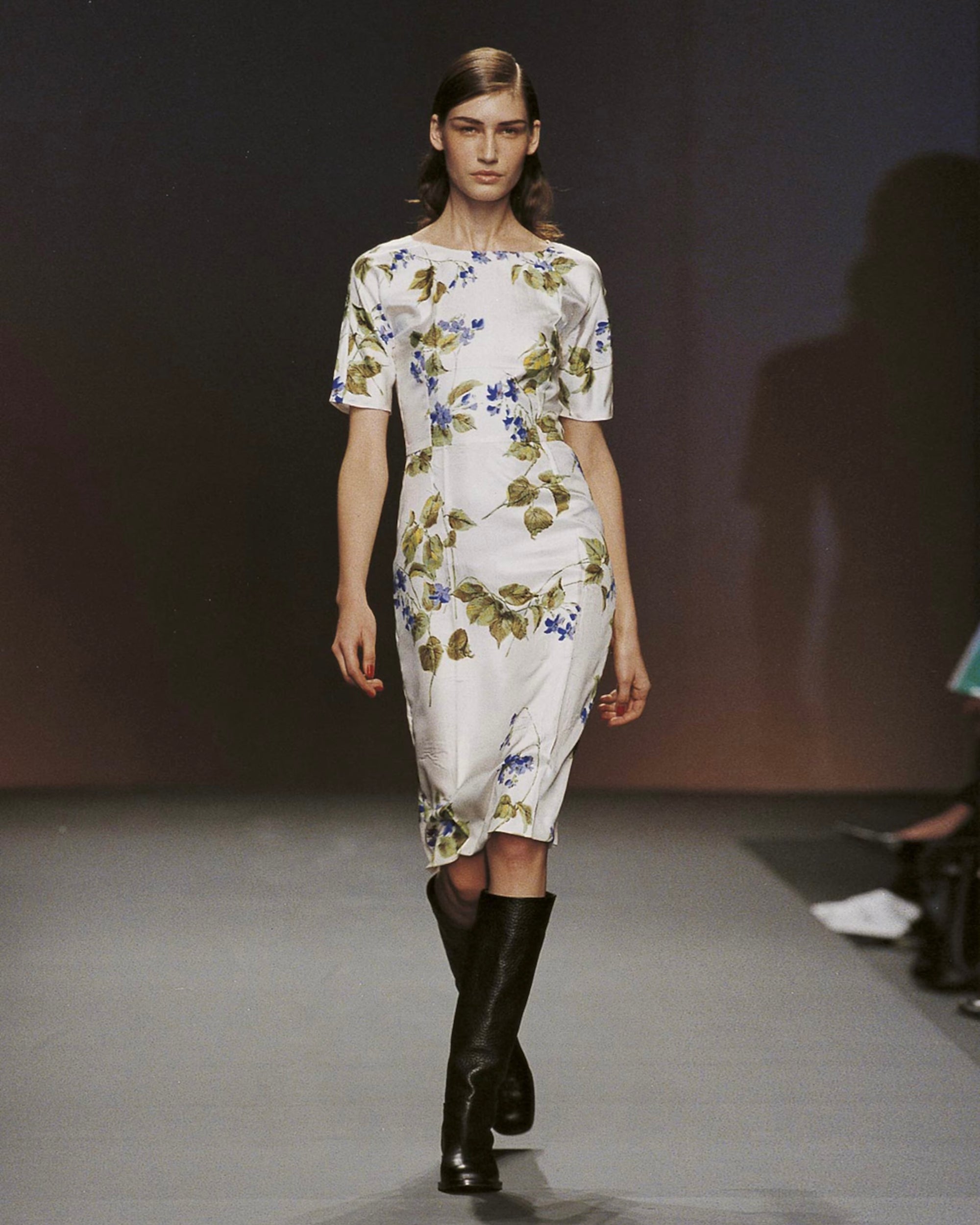 Prada FW2003 Floral Midi Dress (XS)