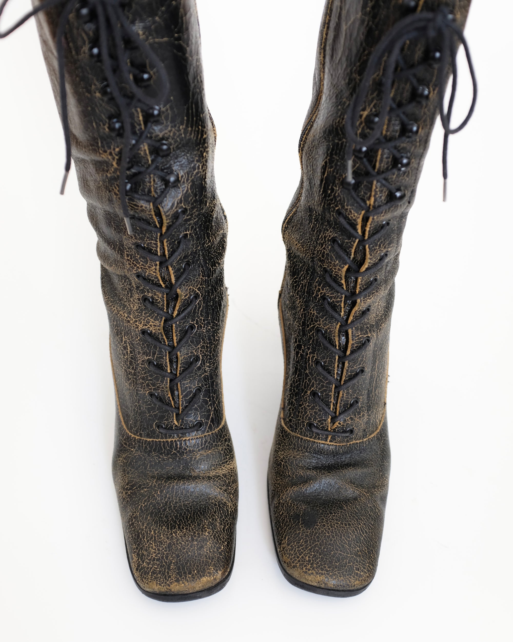 Miu Miu FW2001 Crackle Boots (39.5)