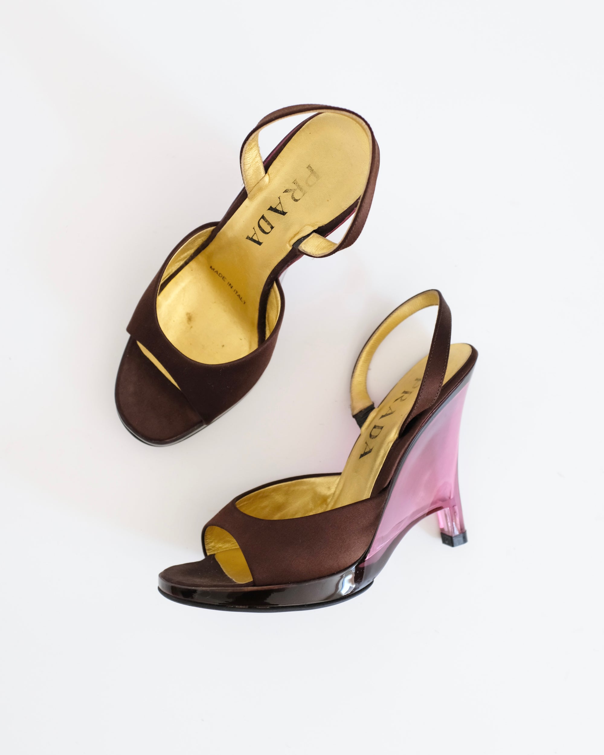 Prada SS1998 Lucite Wedges (36.5)