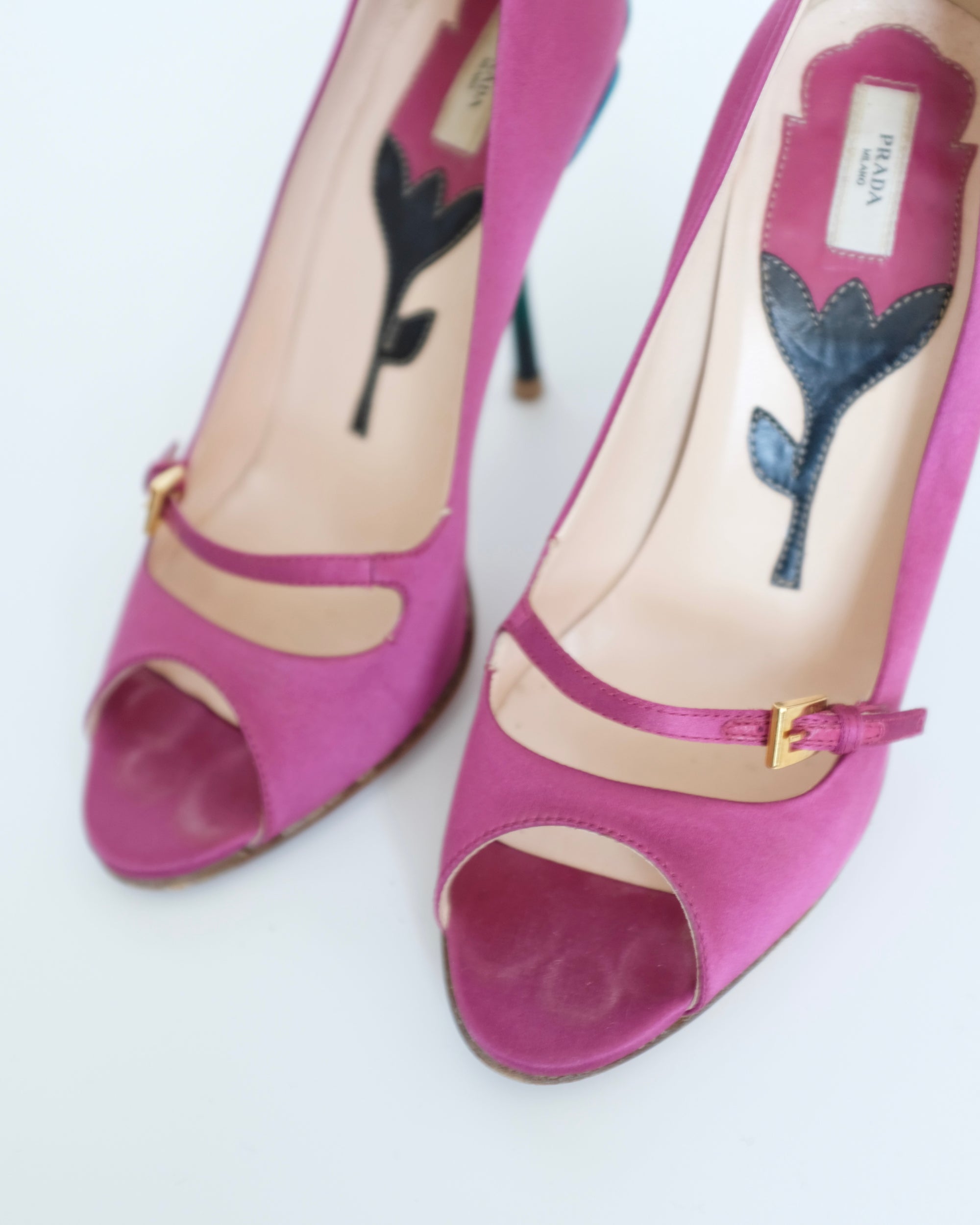 Prada SS2008 Flower Stem Peep Toe Heels (37)