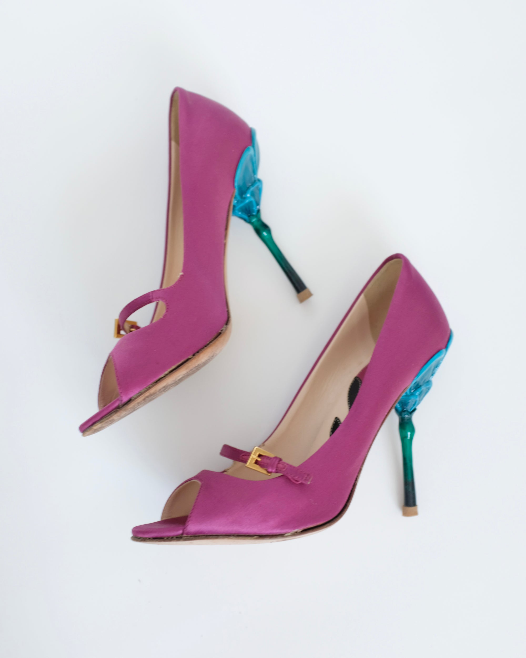 Prada SS2008 Flower Stem Peep Toe Heels (37)
