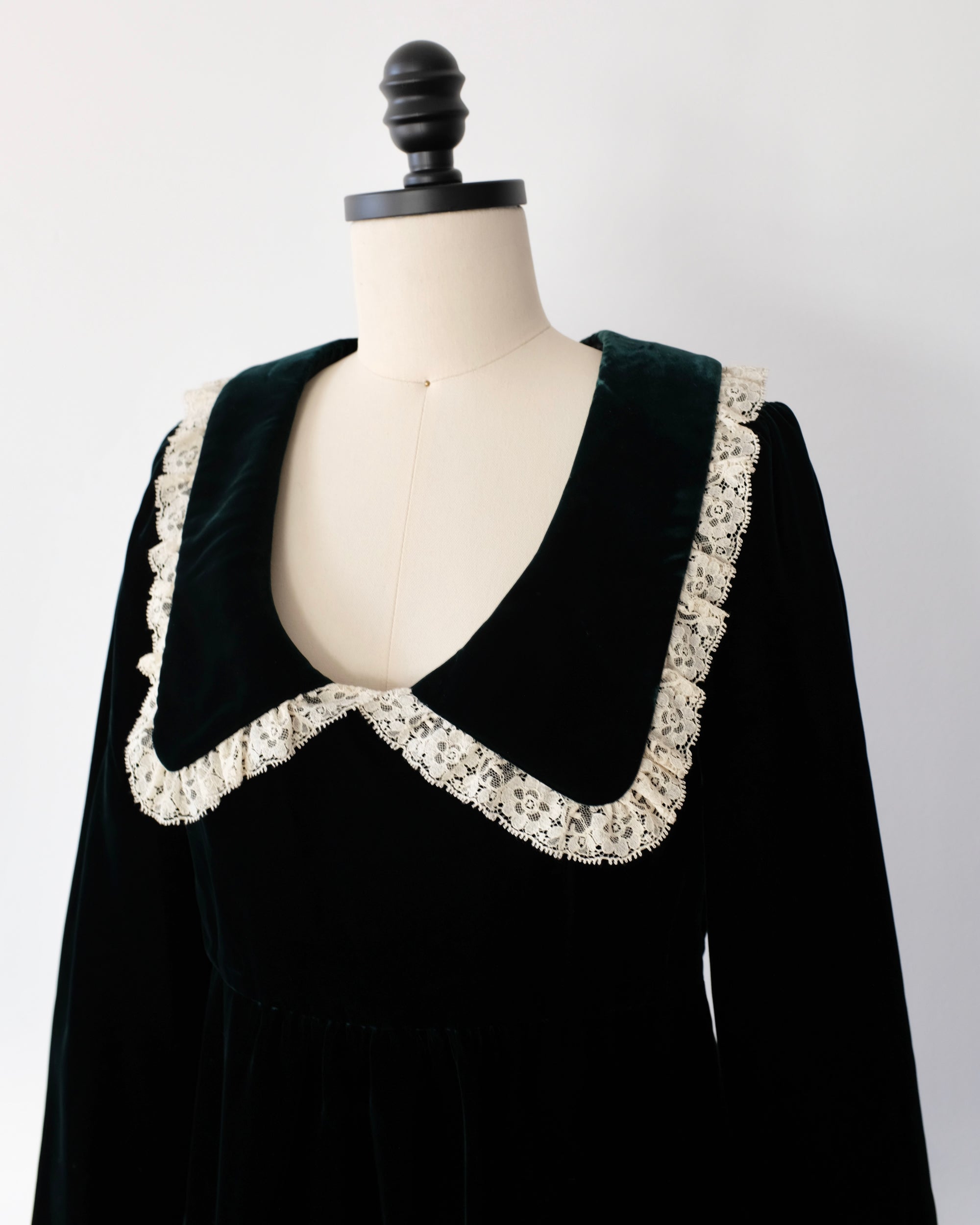Saint Laurent FW2016 Emerald Velvet Mini Dress (XS)