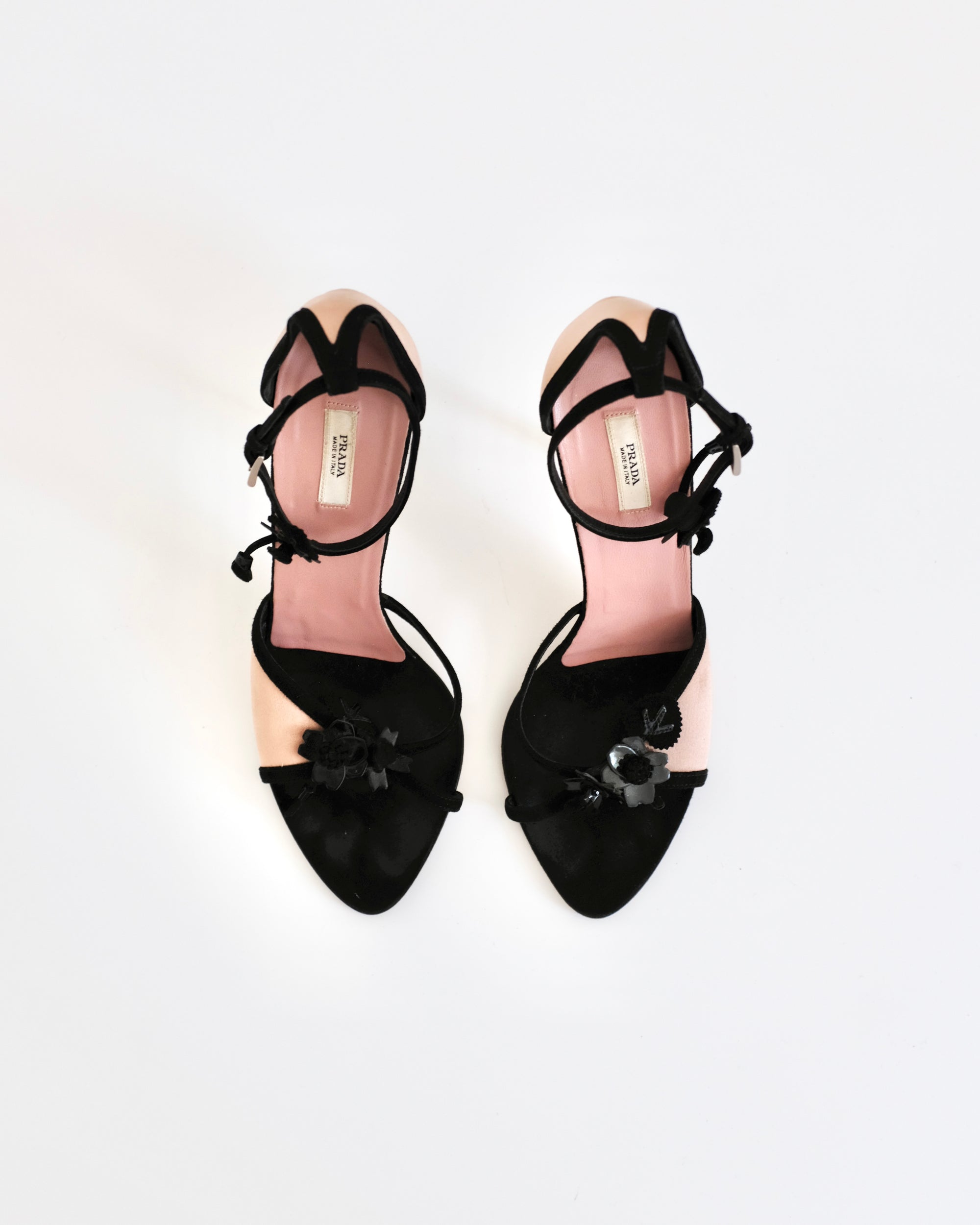 Prada 2002 Pink Satin Sandals (37)