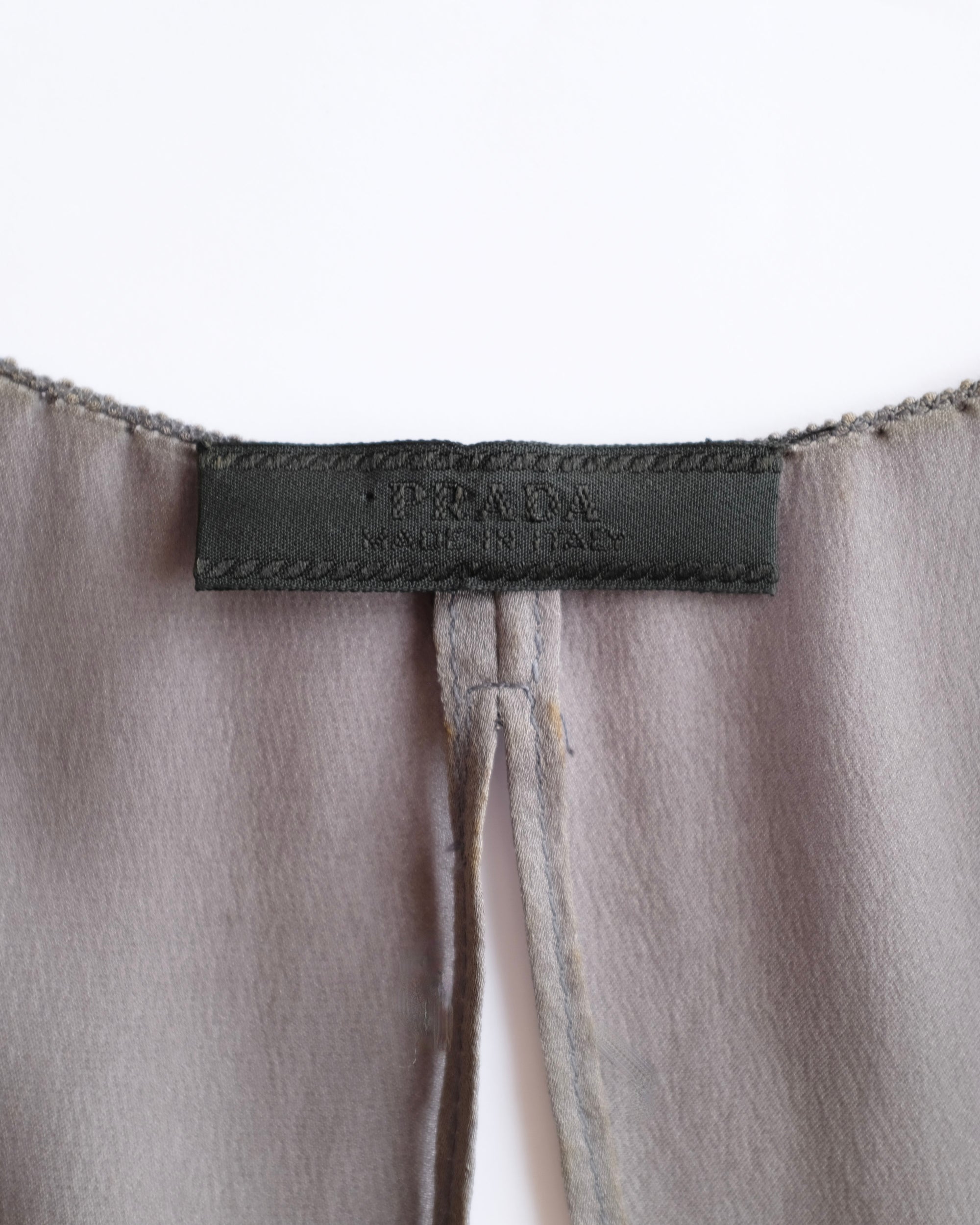 Prada FW1997 Silk Beaded Top (M)