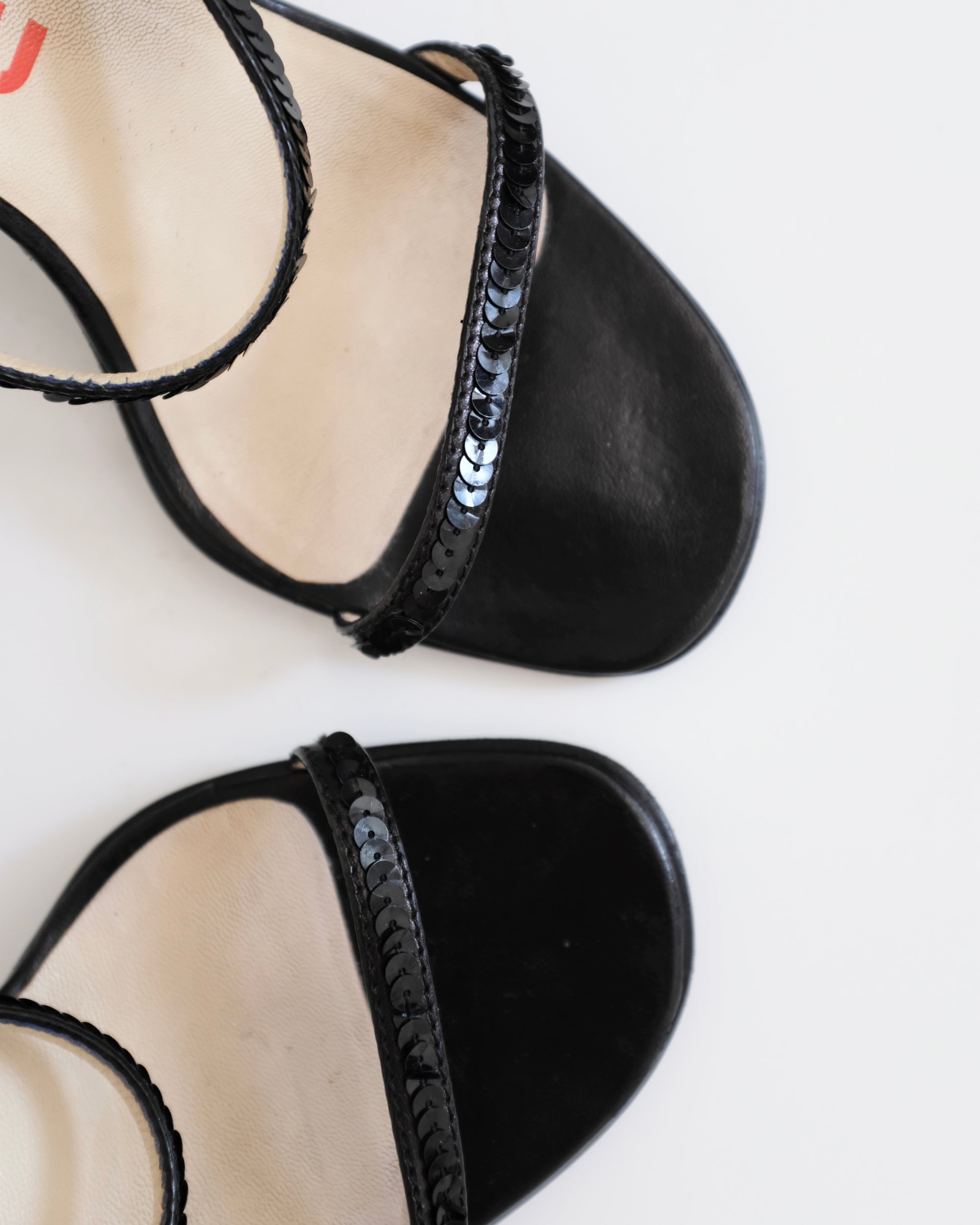 Miu Miu SS1998 Sequin Strap Sandals (36)