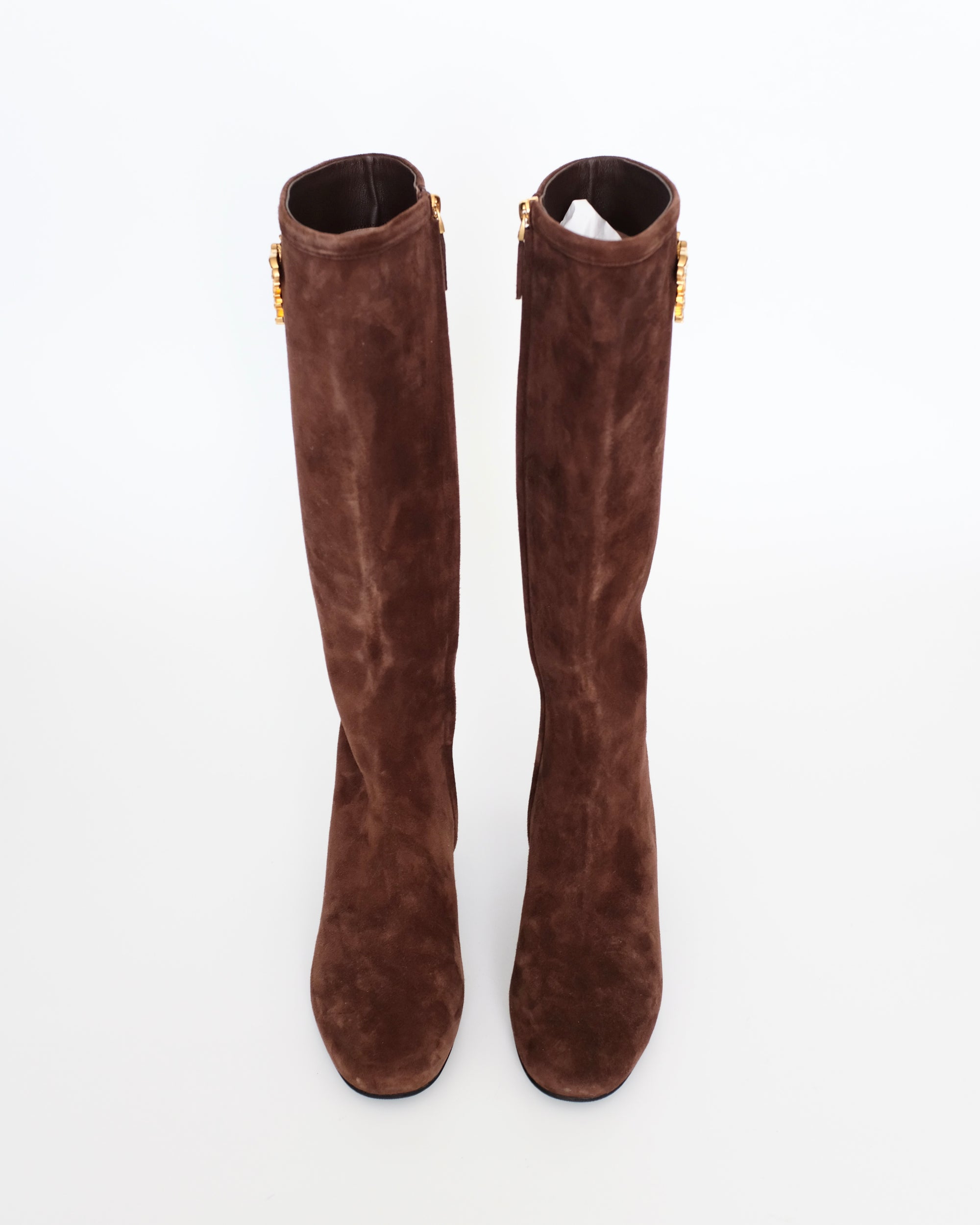 Valentino Suede Riding Boots (38)