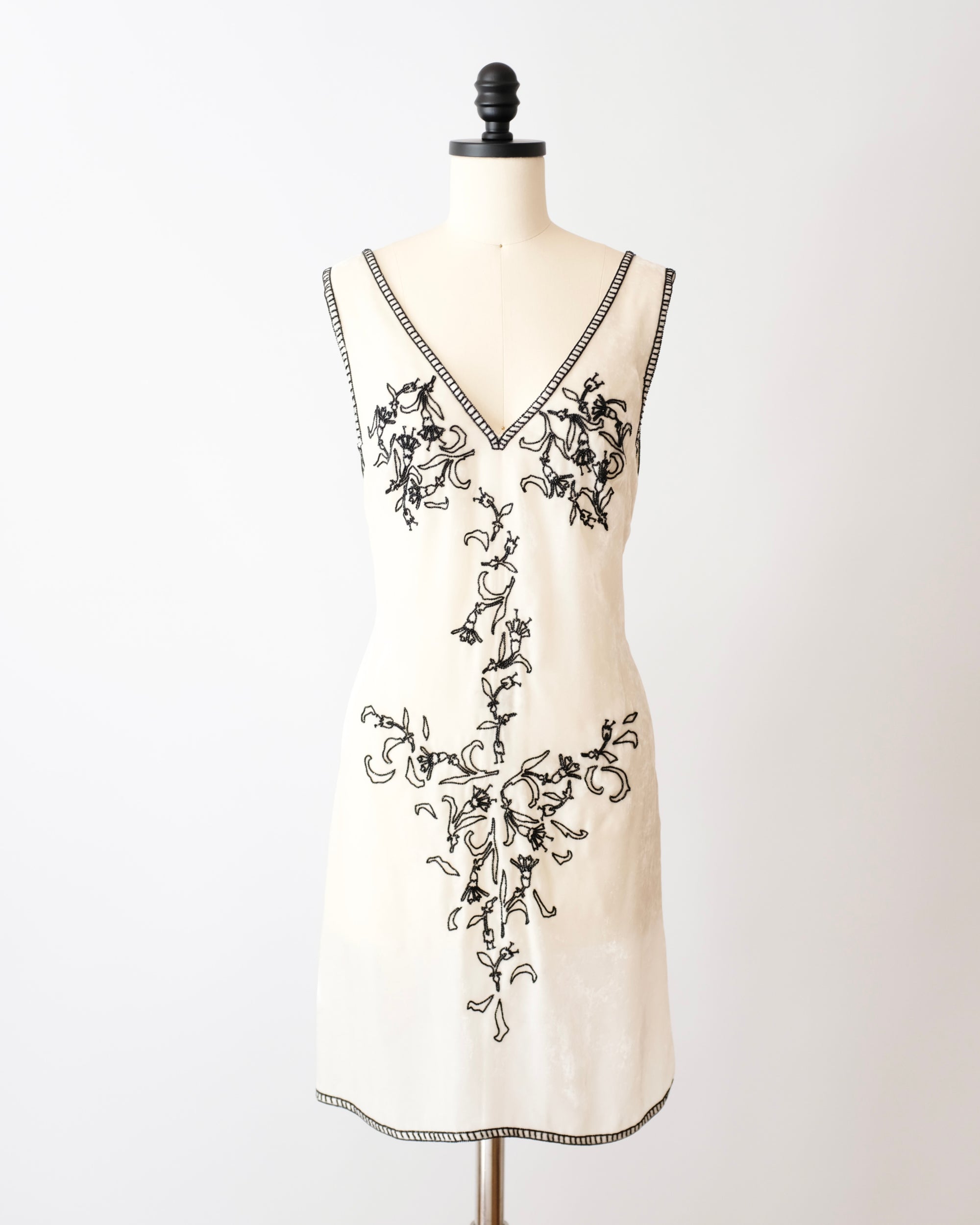 Prada FW1997 Beaded Velvet Dress