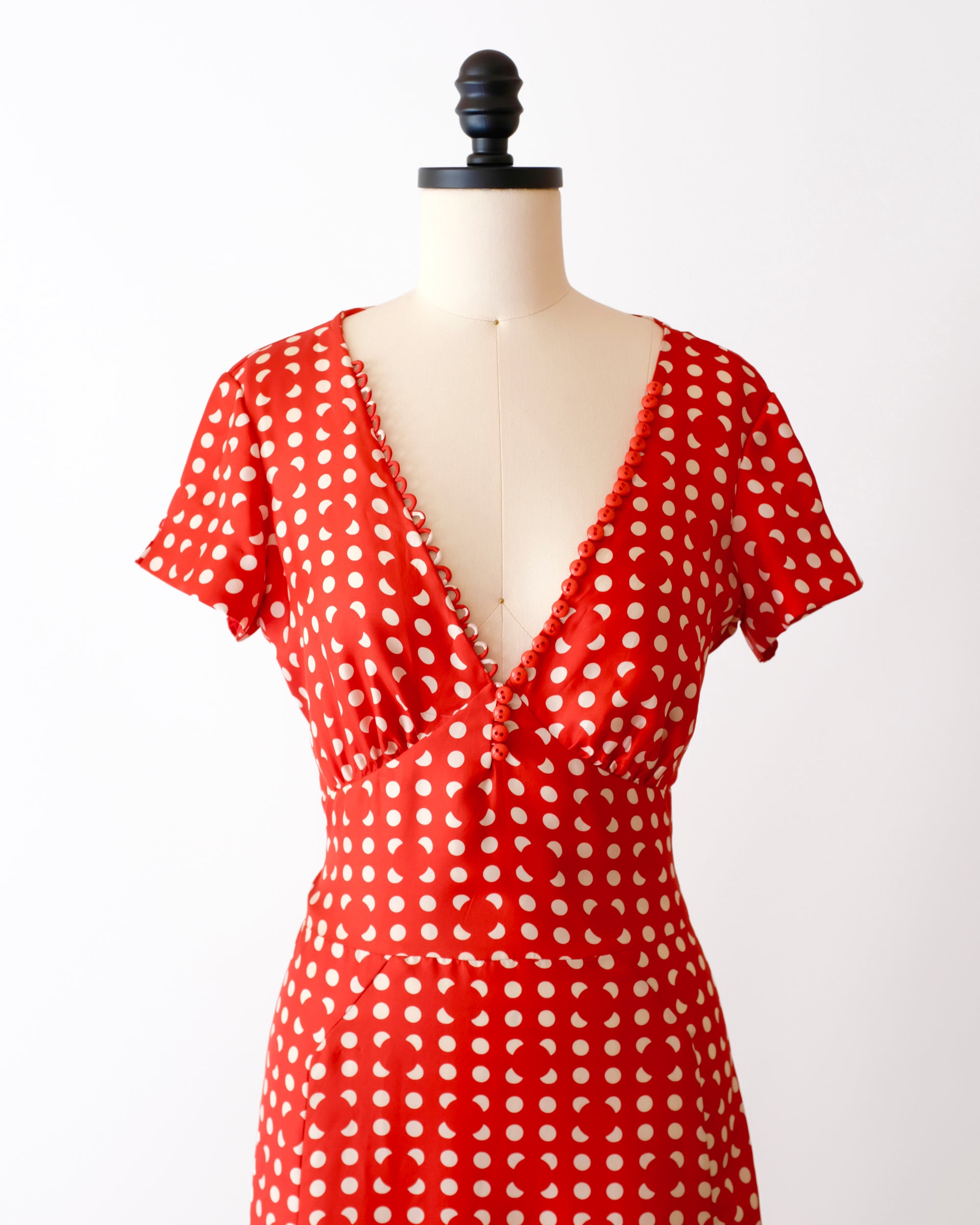 Marc Jacobs SS2003 Red Polka Dot Dress (L)