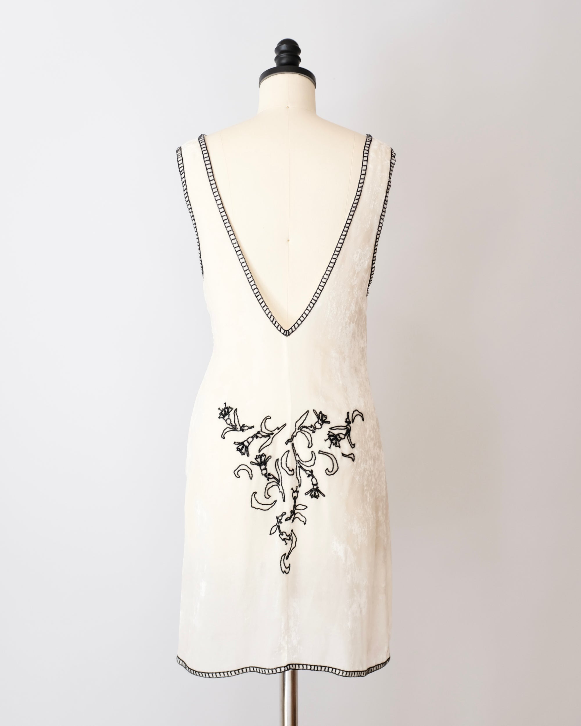 Prada FW1997 Beaded Velvet Dress