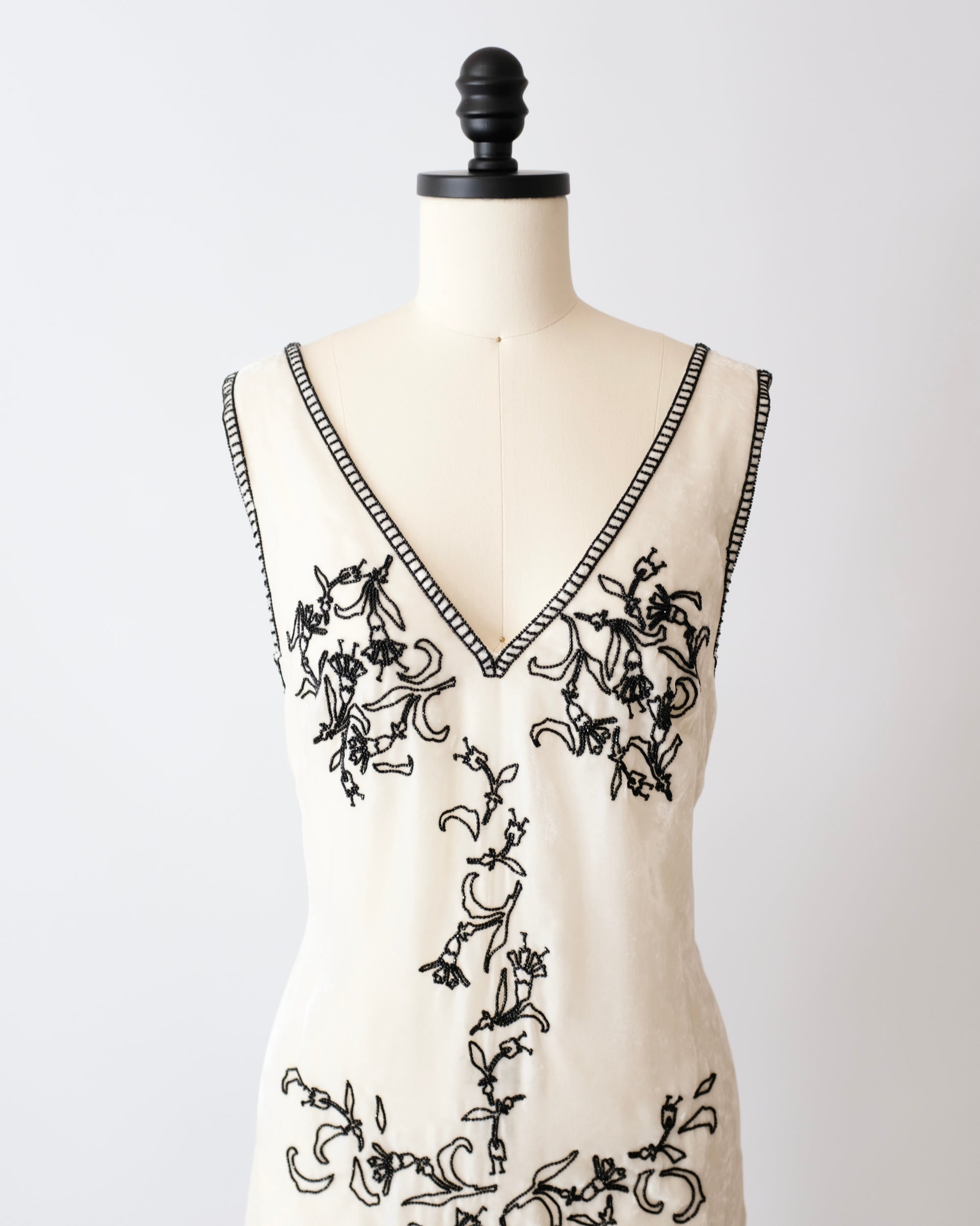 Prada FW1997 Beaded Velvet Dress