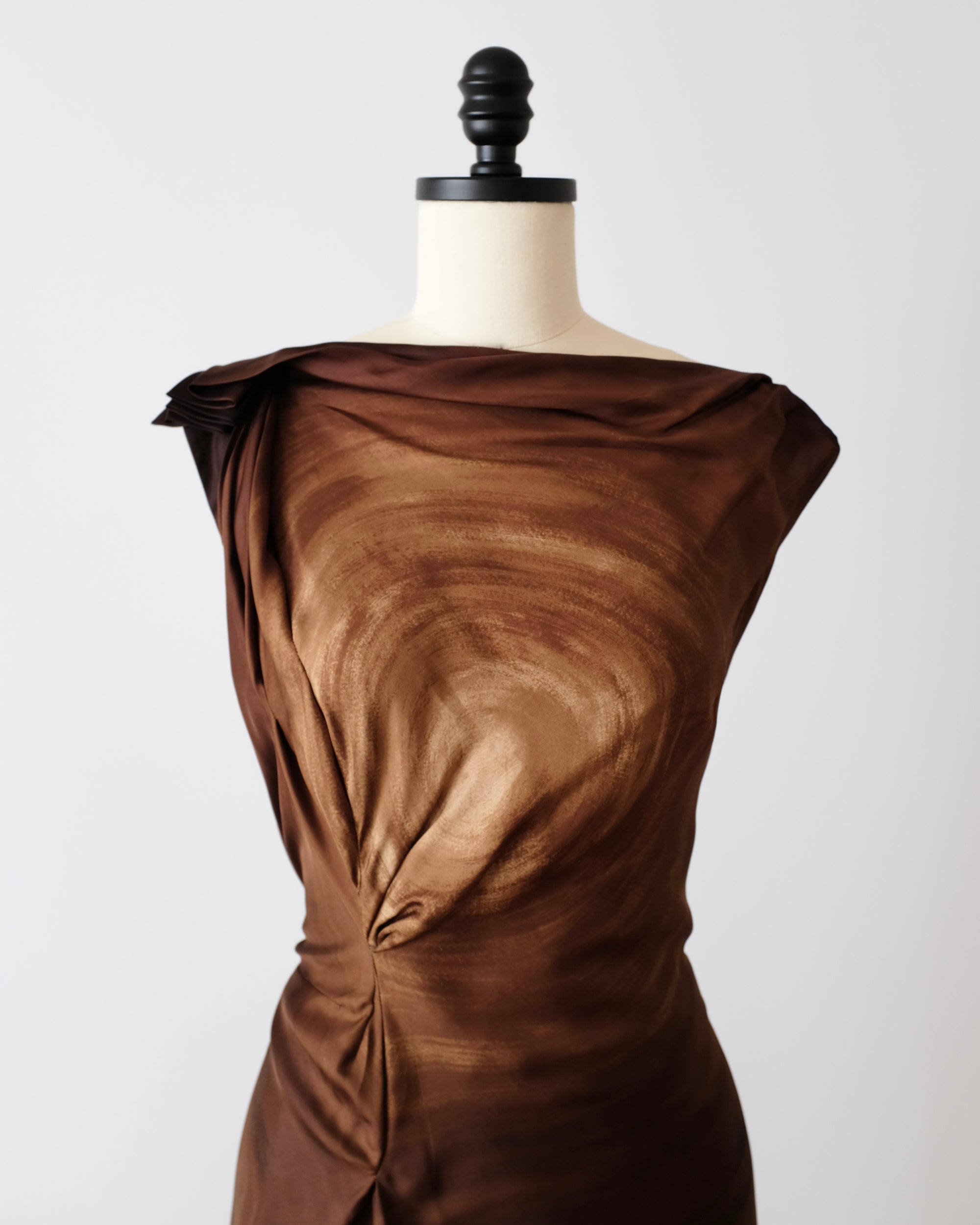 Prada FW2003 Swirl Midi Dress (M)
