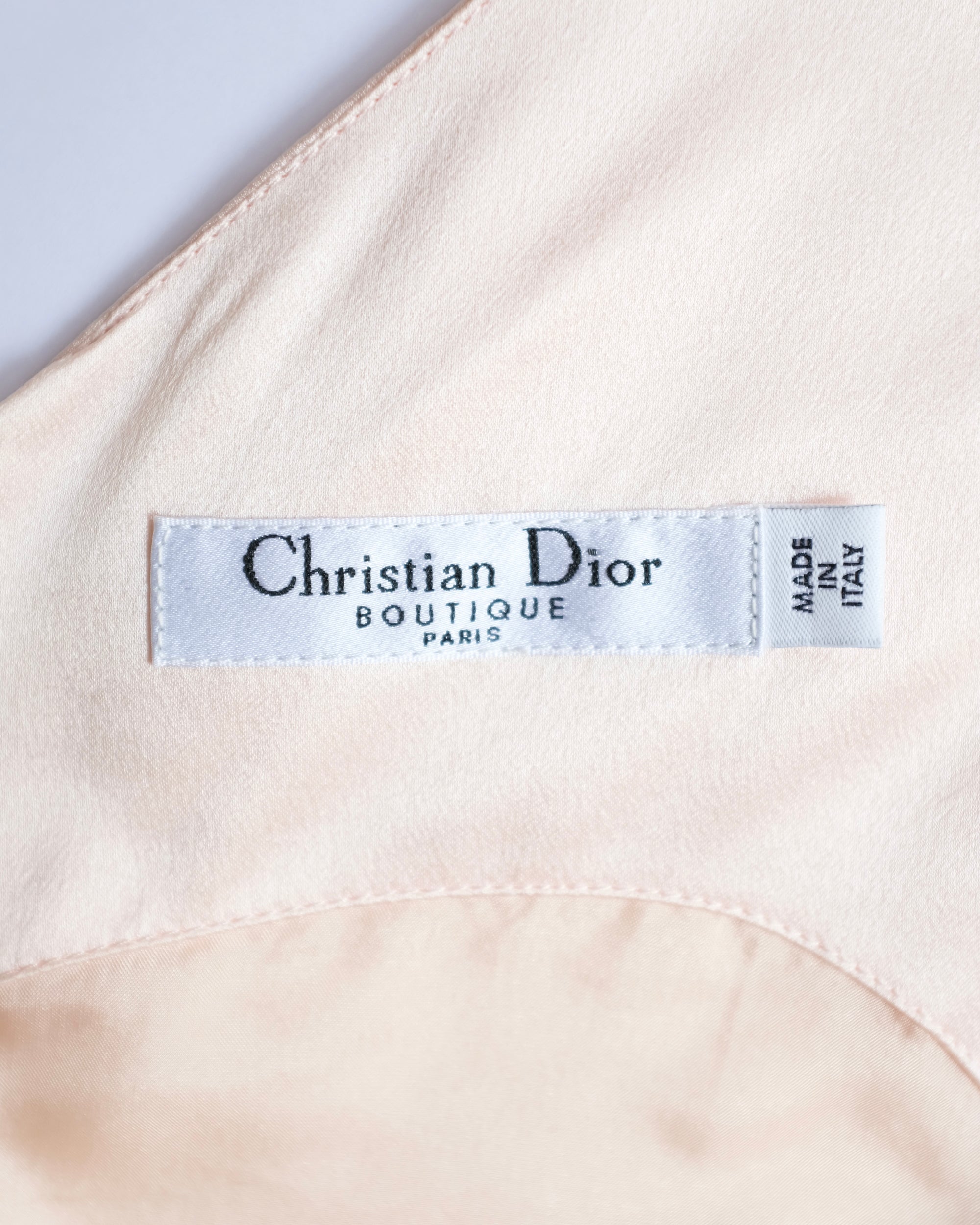 Dior by John Galliano Pink Silk Asymmetric Dress (M)