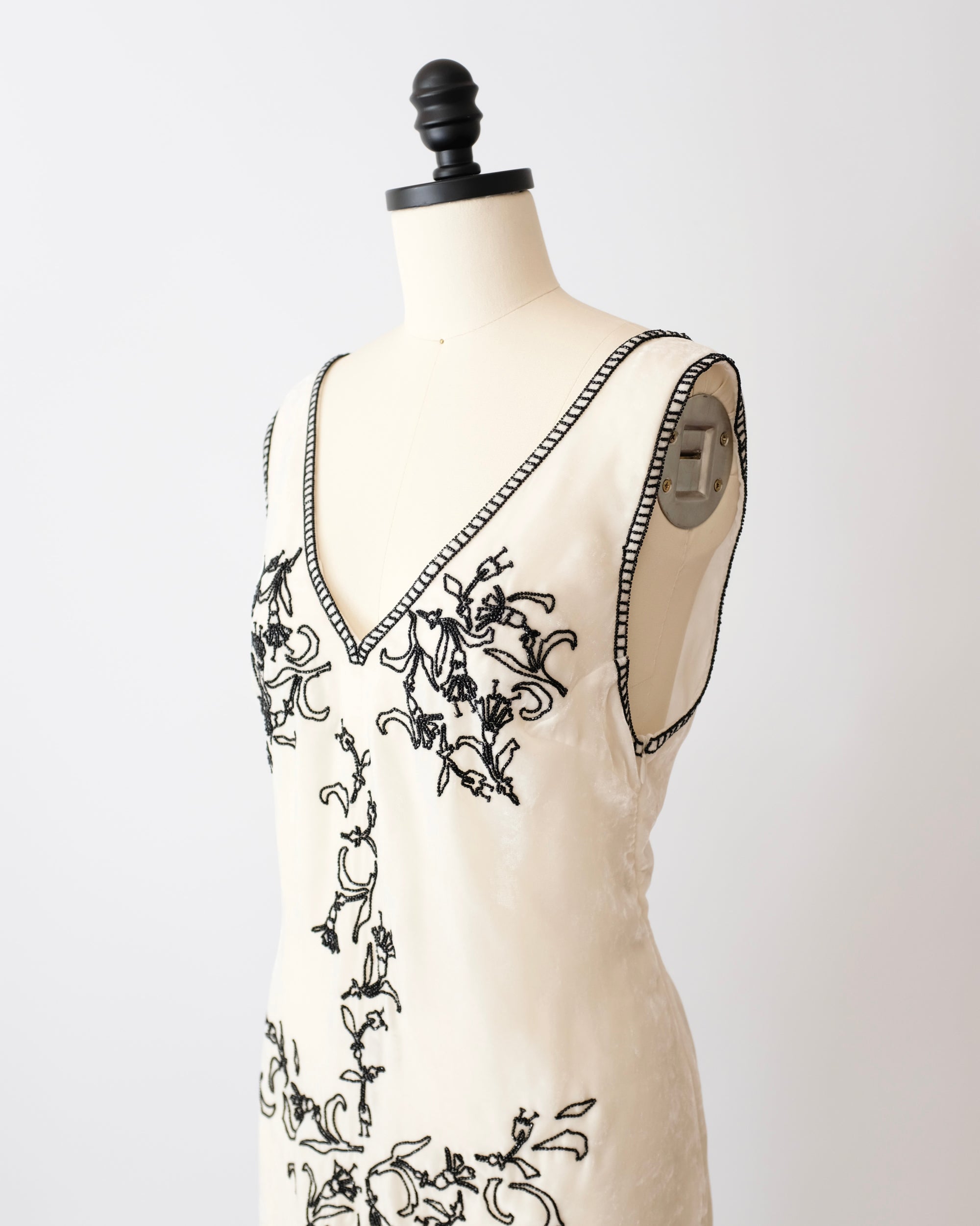 Prada FW1997 Beaded Velvet Dress