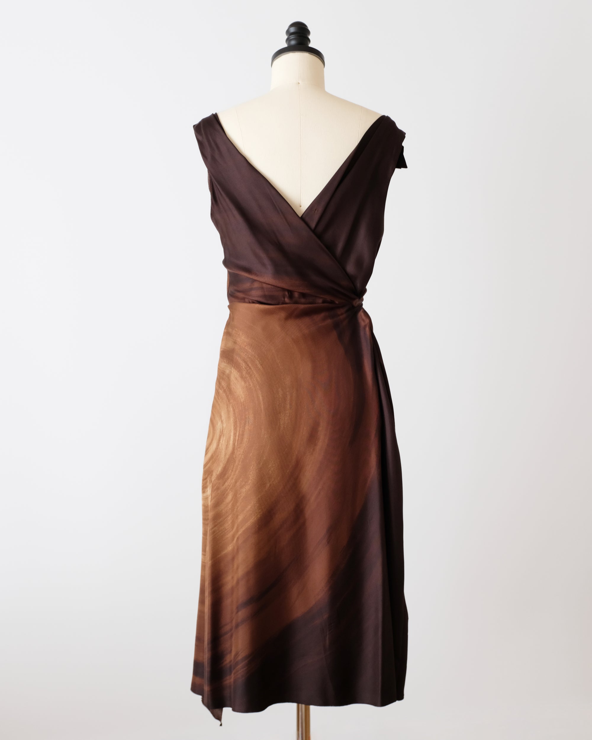 Prada FW2003 Swirl Midi Dress (M)