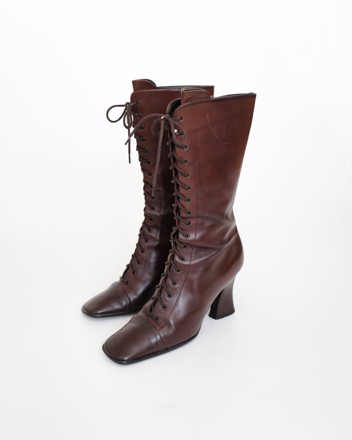 Prada FW2001 Brown Victorian Boots (37.5)