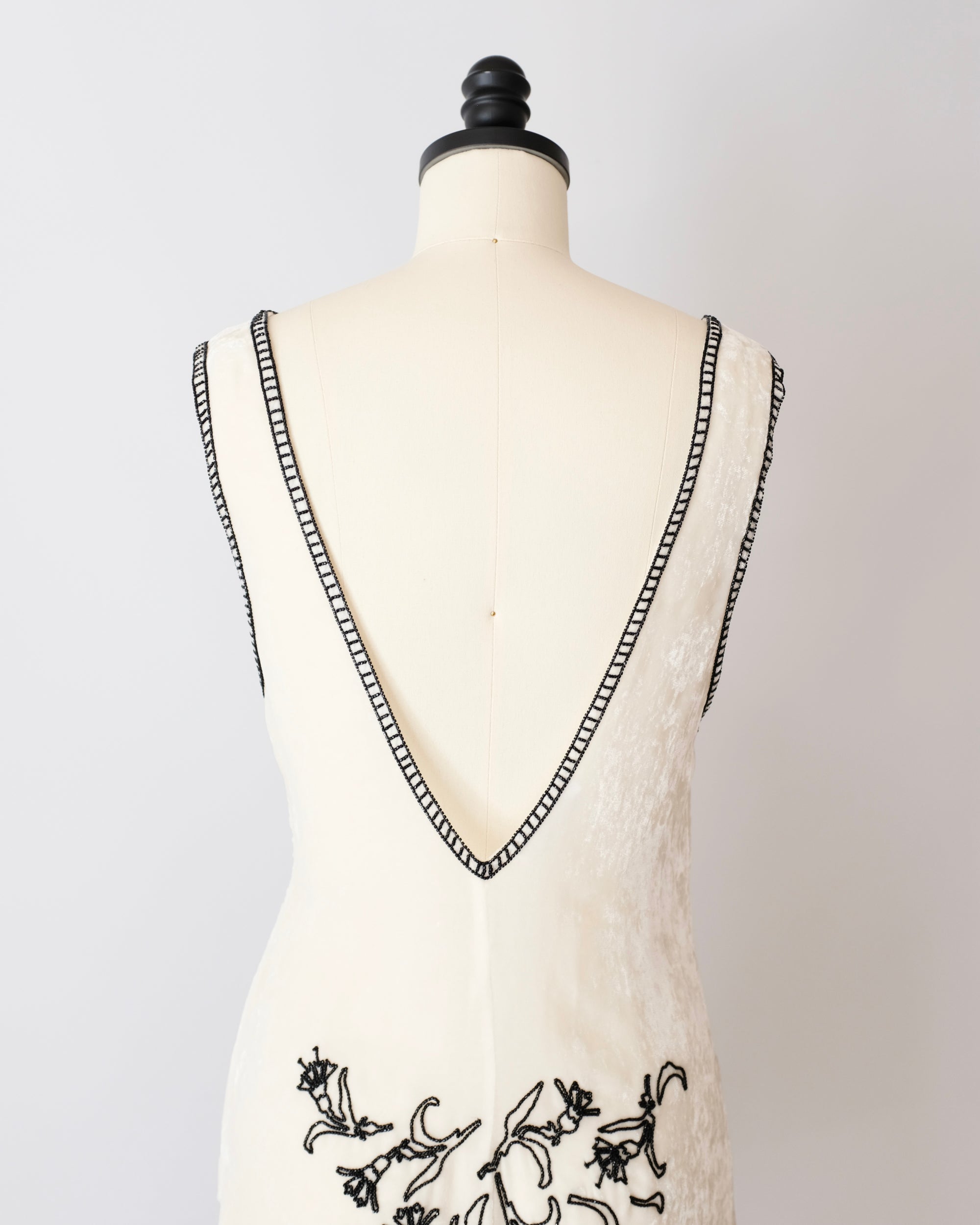 Prada FW1997 Beaded Velvet Dress