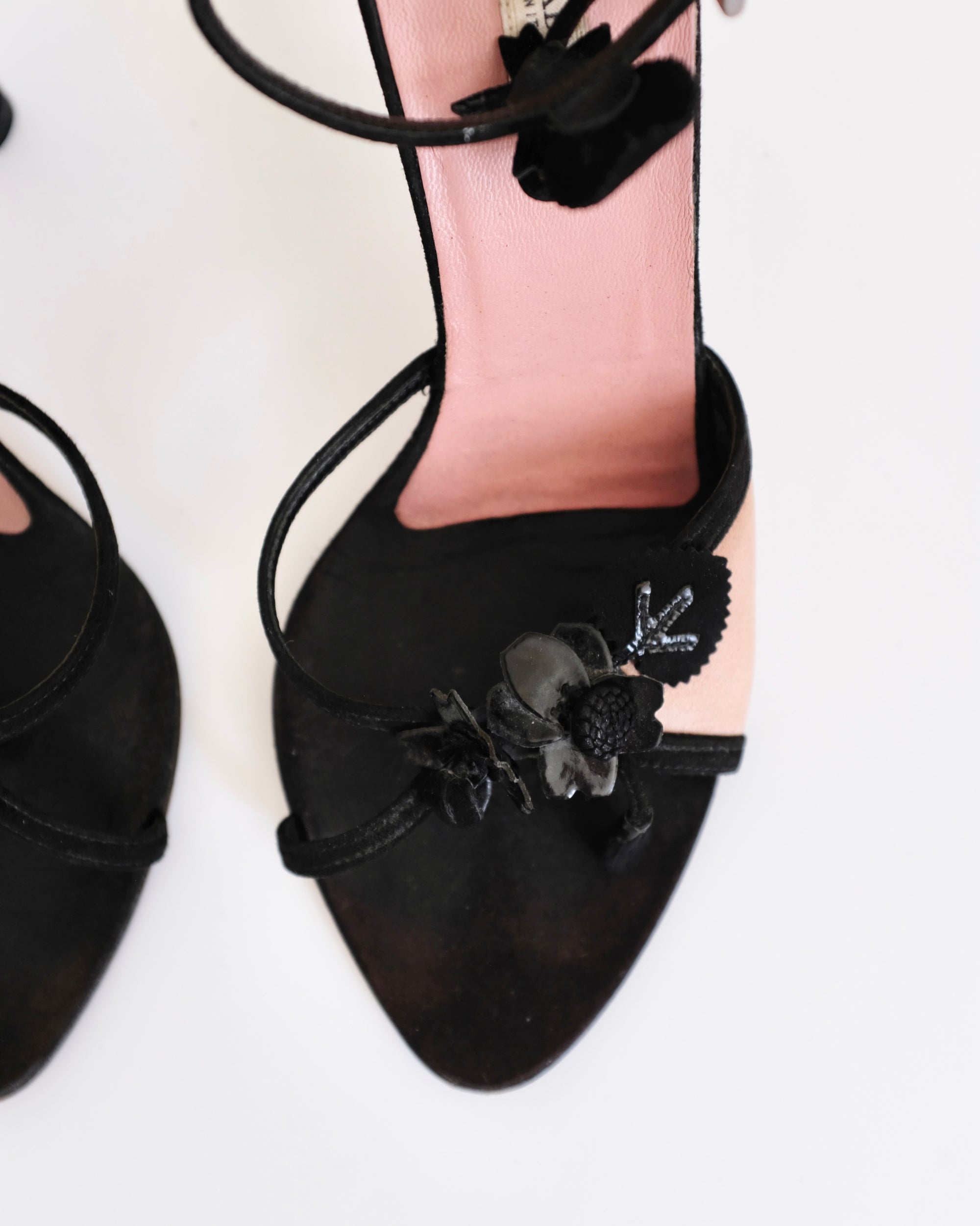 Prada 2002 Pink Satin Sandals (36)