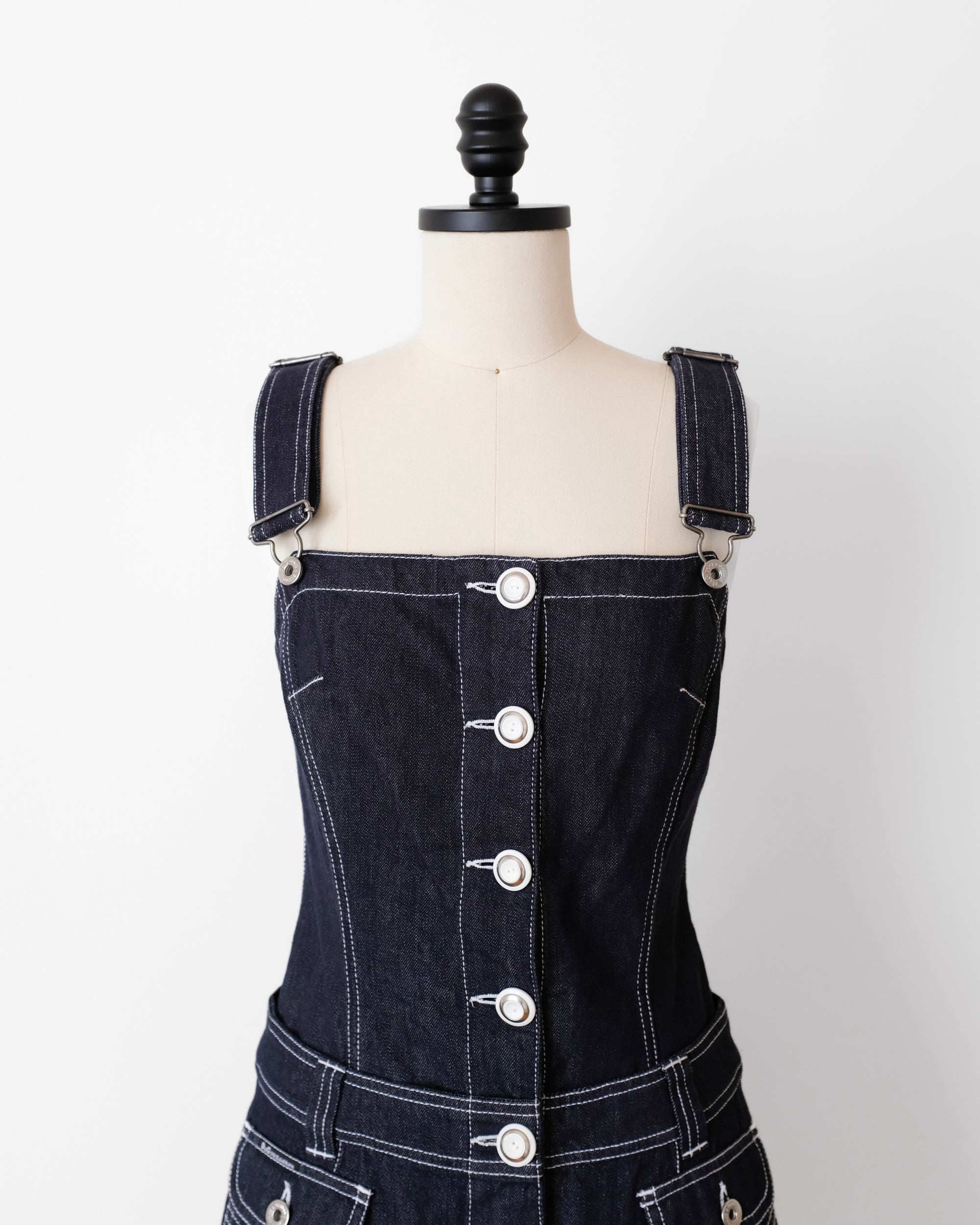Dolce & Gabbana Denim Overall Mini Dress (XS)