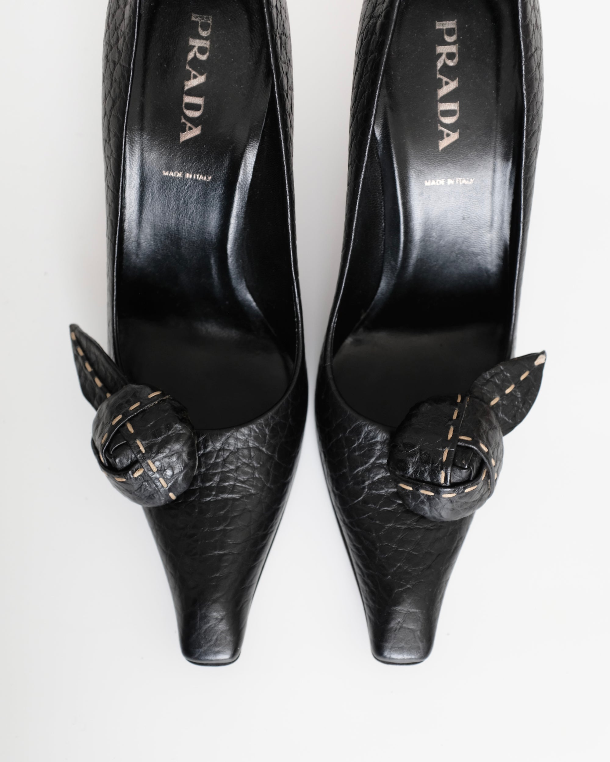 Prada FW2003 Removable Rosette Heels (36.5)