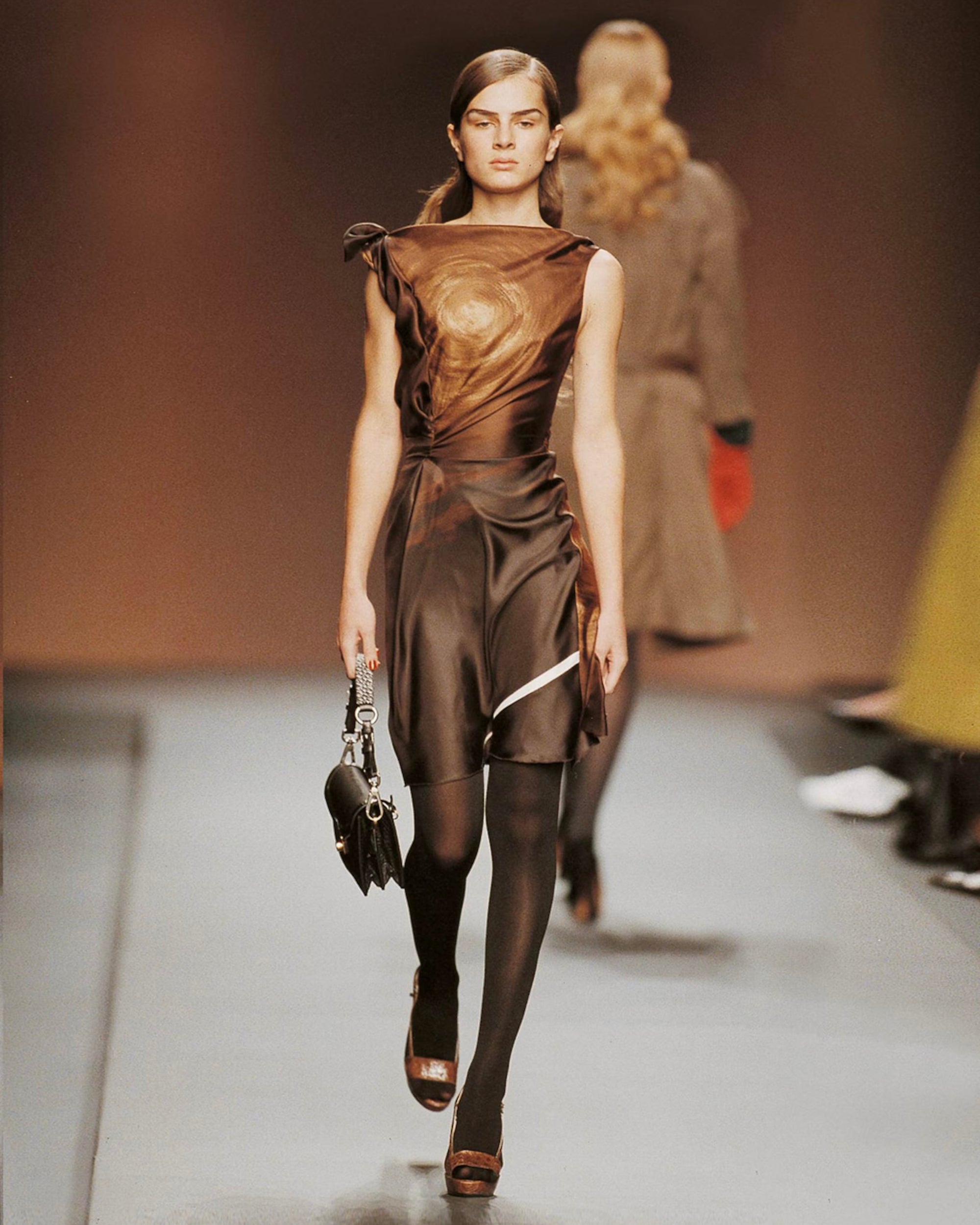 Prada FW2003 Swirl Midi Dress (M)
