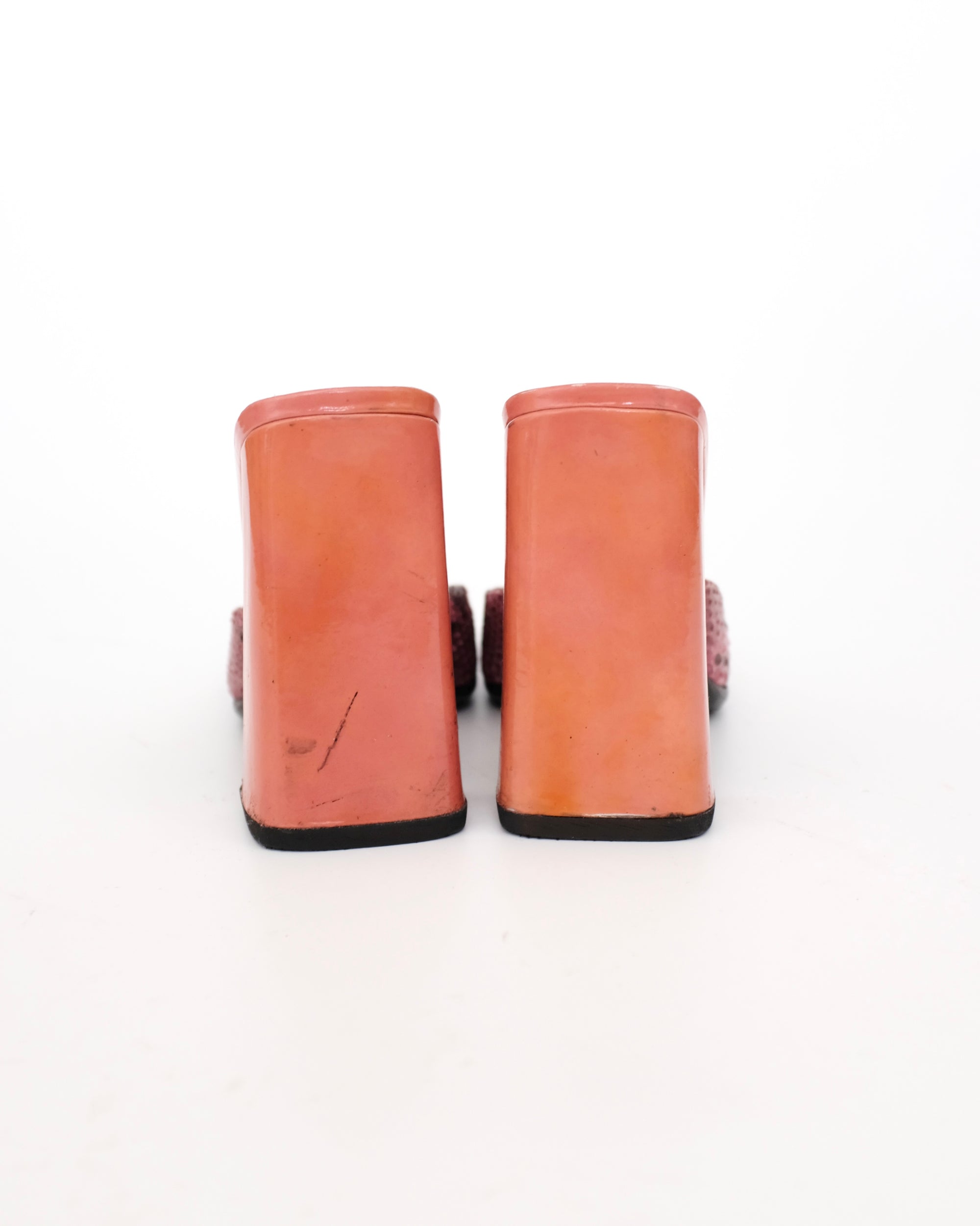 Prada FW1999 Pink Python Mirror Heels (38.5)