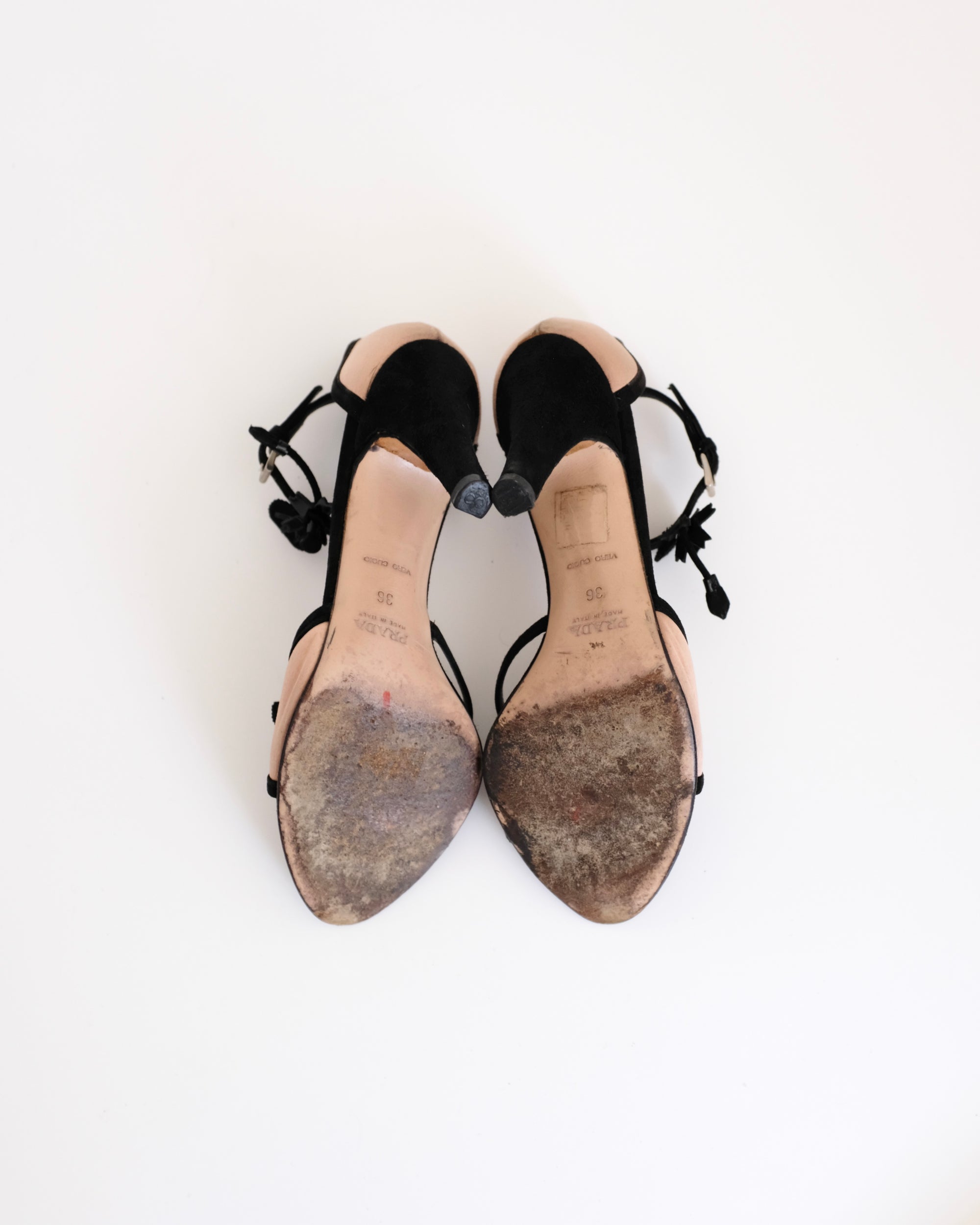 Prada 2002 Pink Satin Sandals (36)