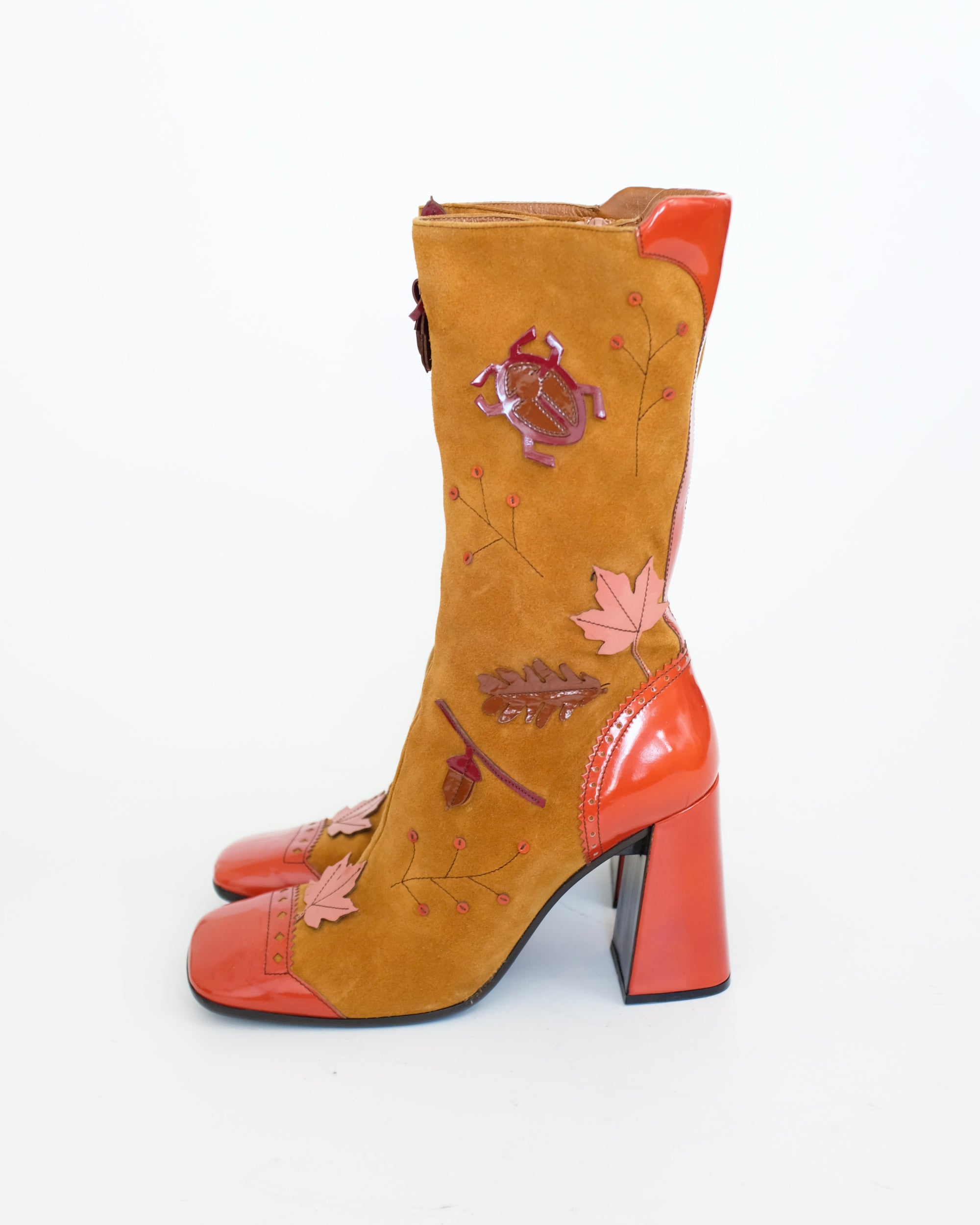 Prada FW1999 Acorn, Leaf, and Bug Boots (38.5)