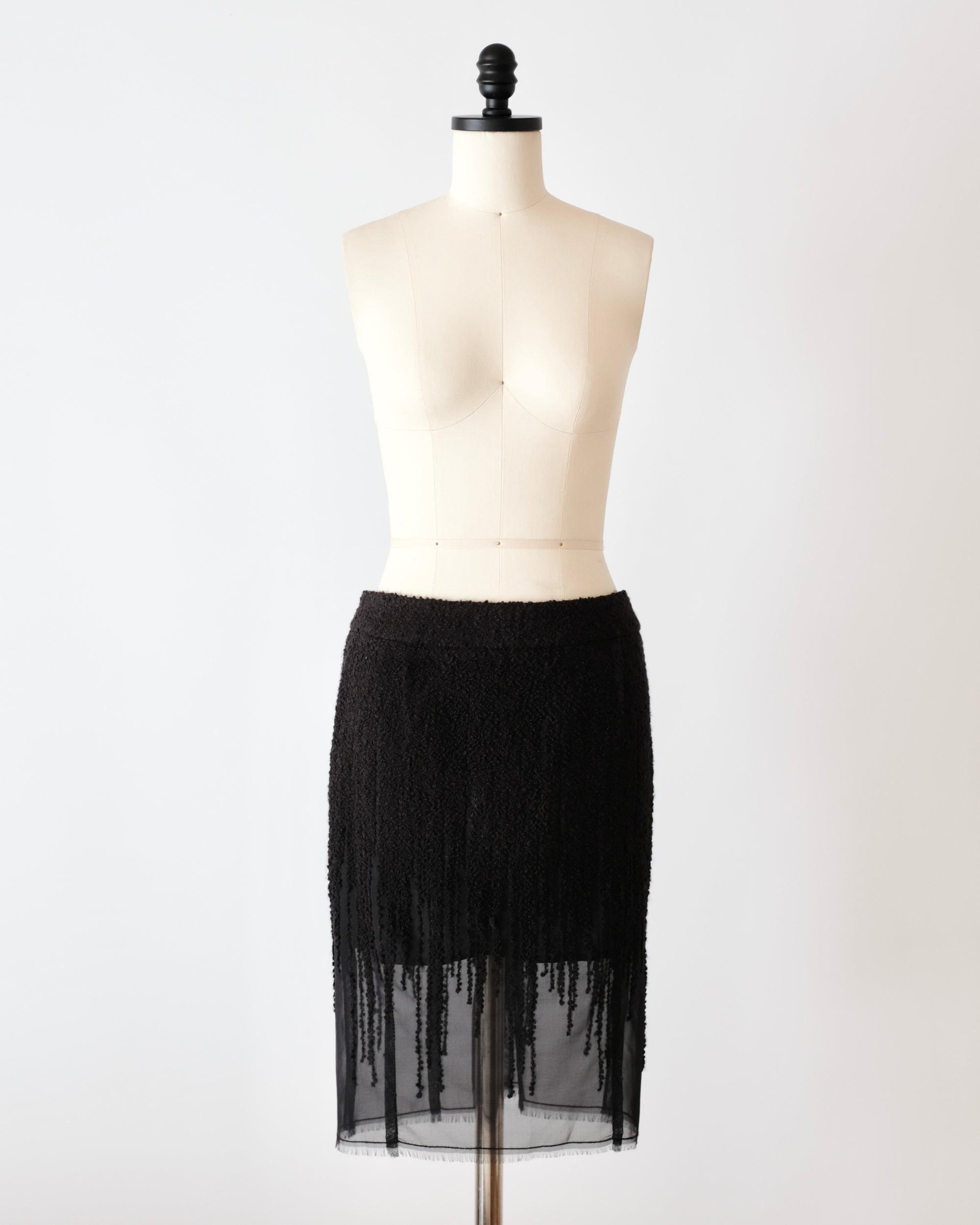 Dior by John Galliano Dripping Tweed Skirt (M)