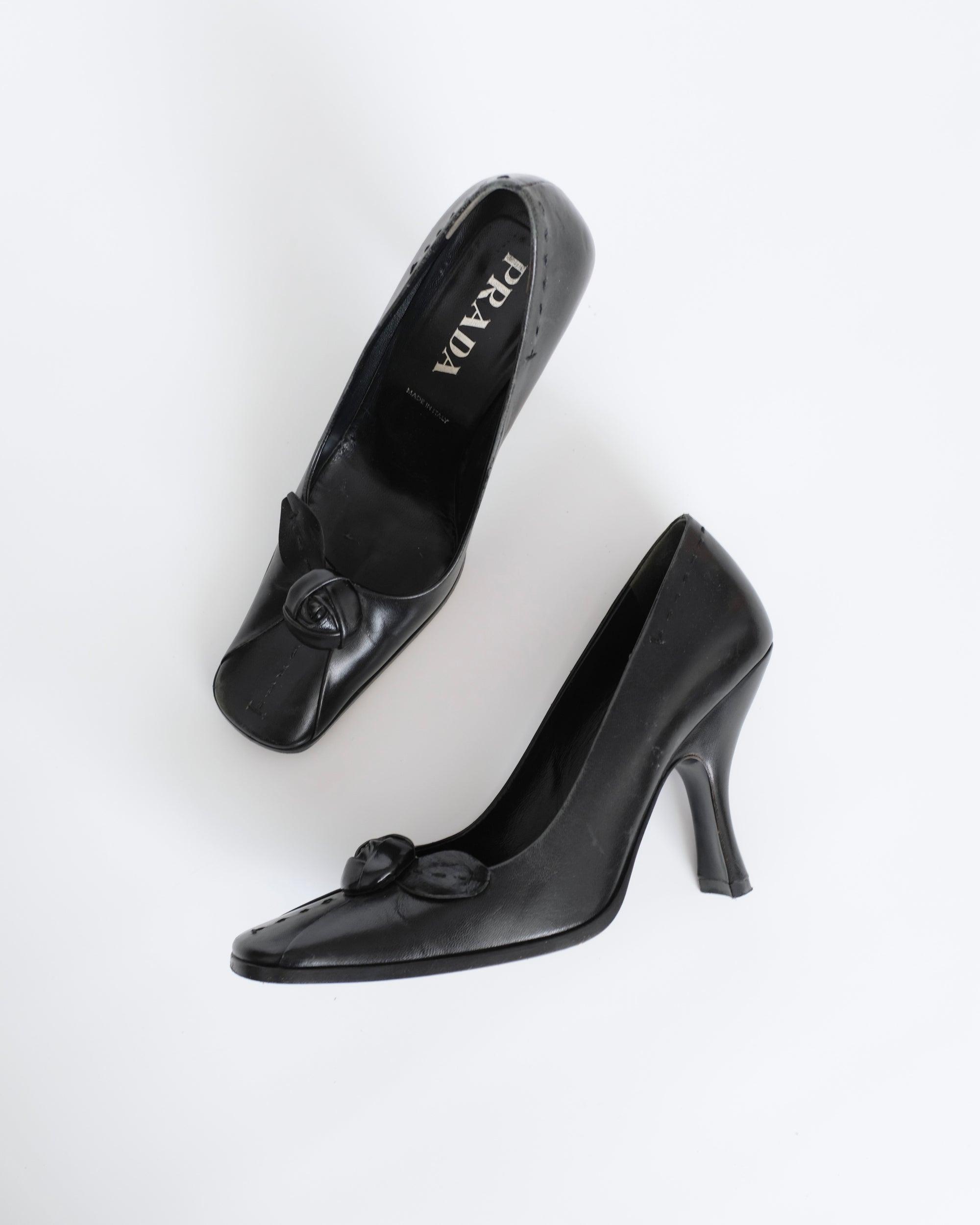 Prada FW2003 Rosette Heels (37.5)